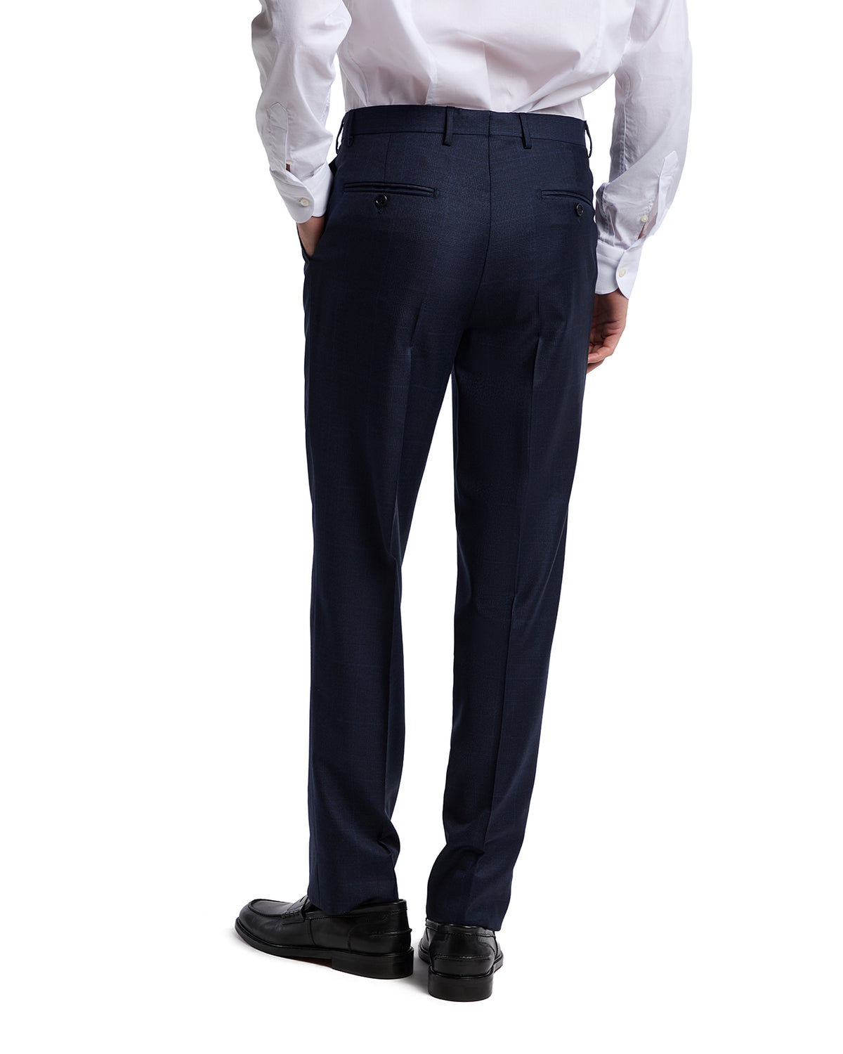 Blue Perennial Canonico wool plaid suit