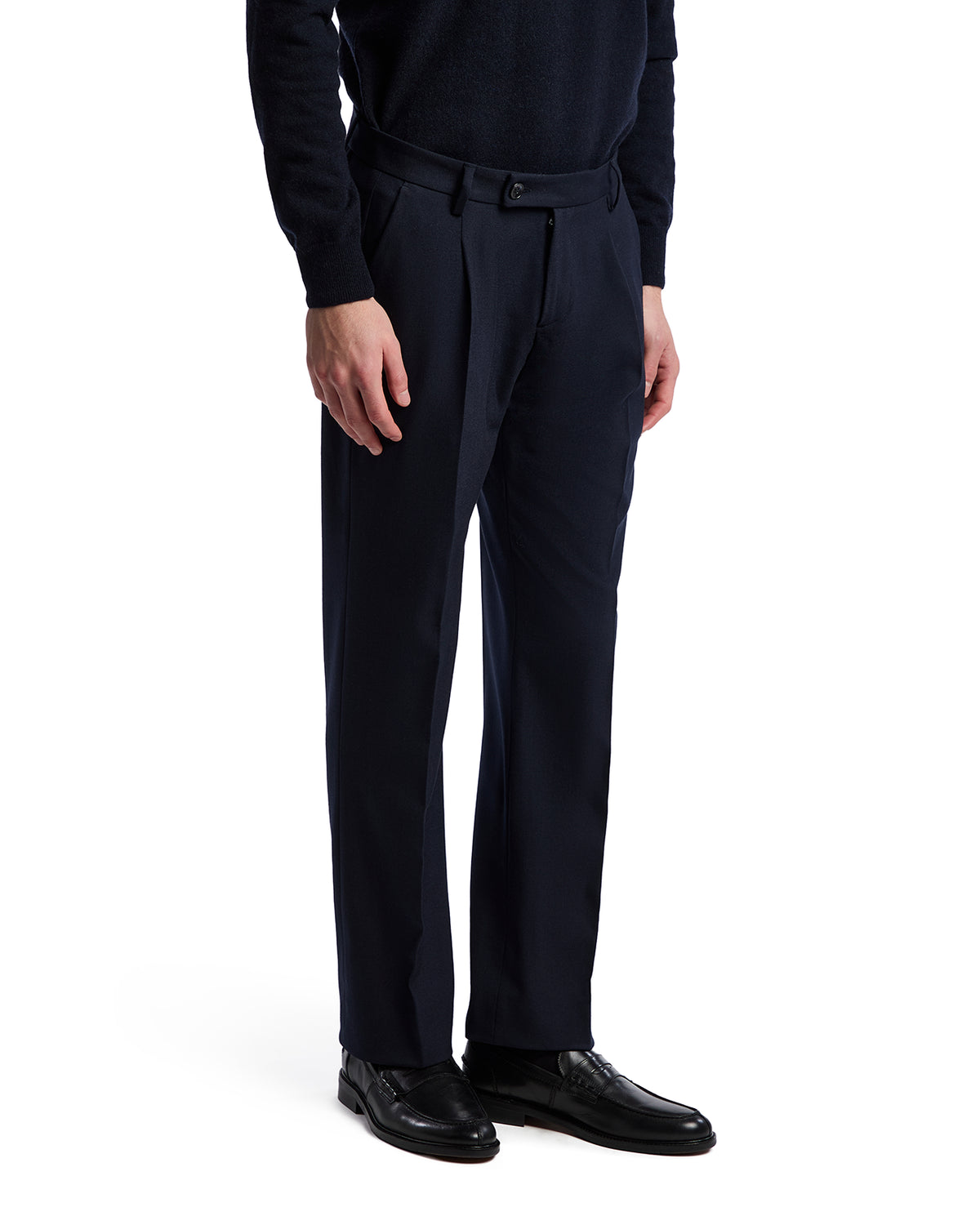 Pantalones Aka de franela azul
