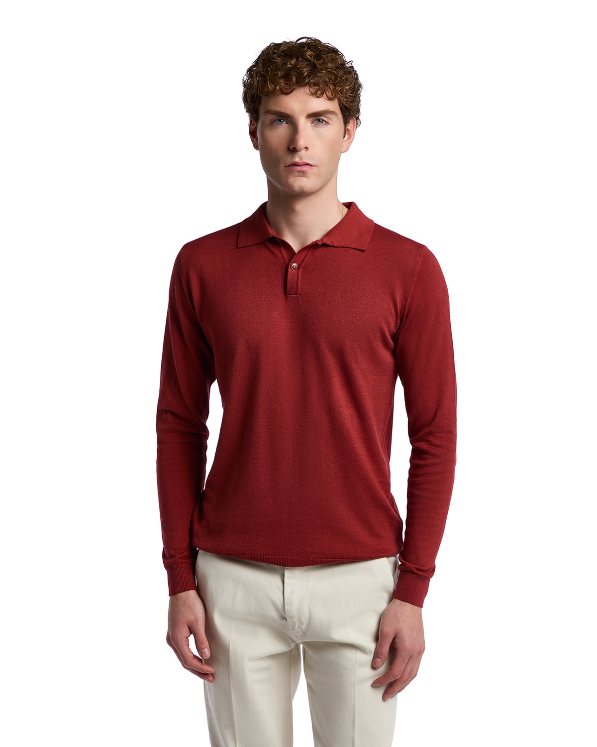 Polo Andrey in cotone bordeaux