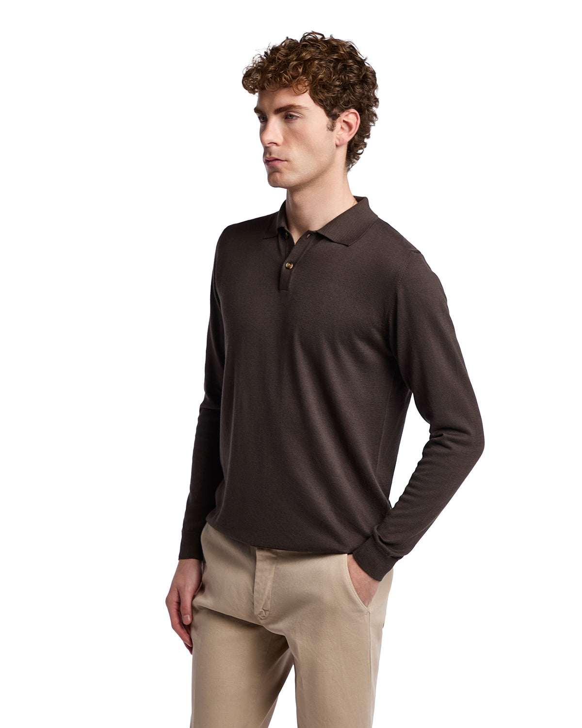 Polo Andrey de algodón moro