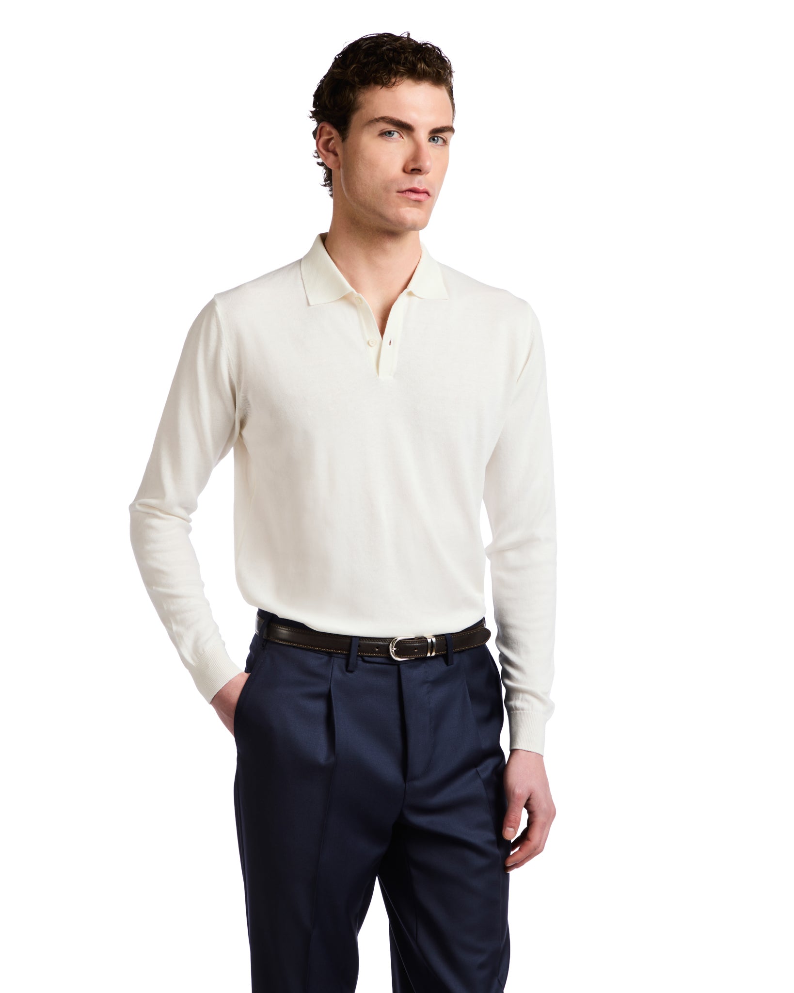 Polo Andrey in cotone bianca