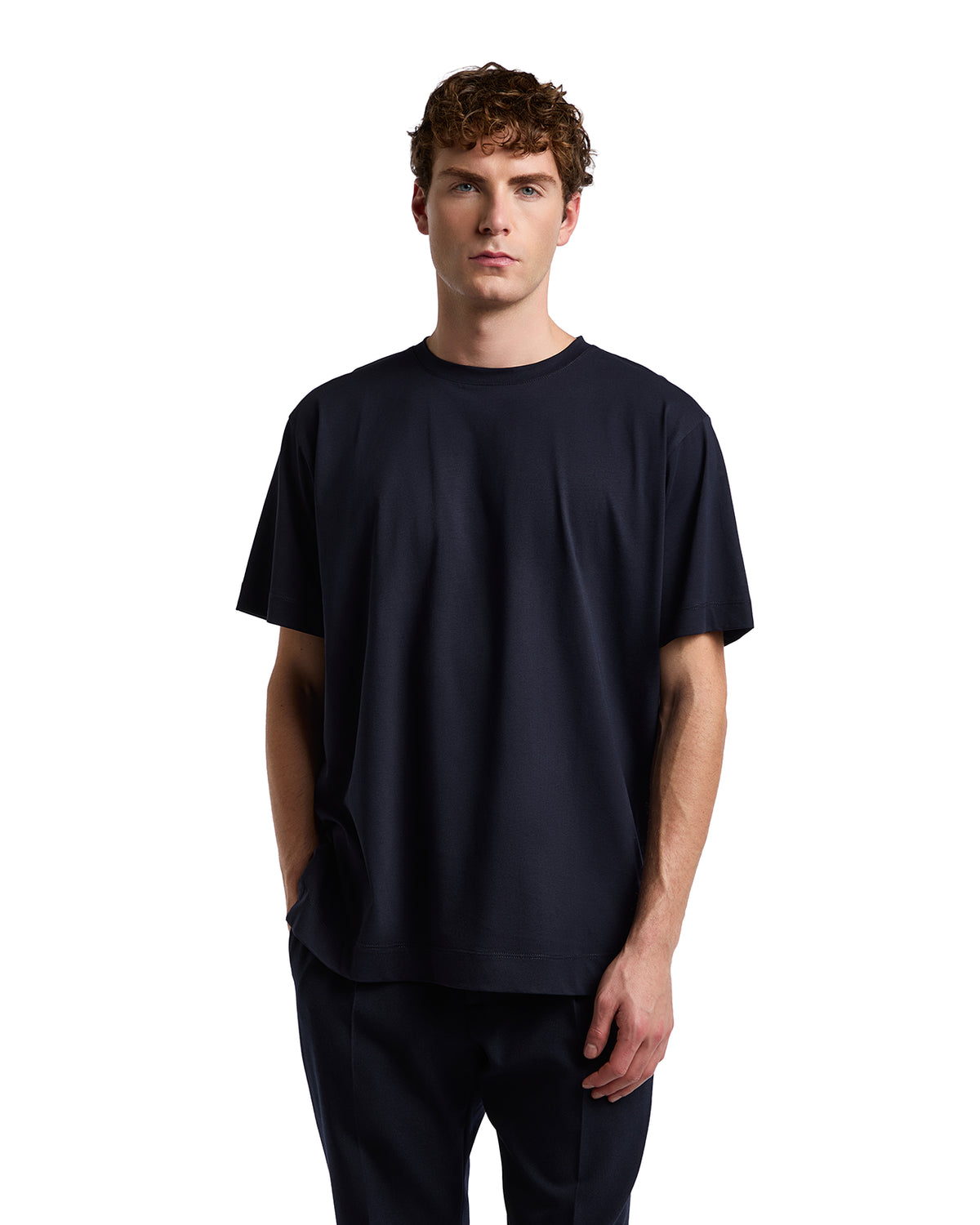 Camiseta de algodón azul Bergen