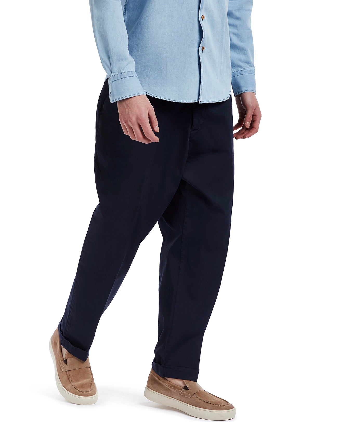 Pantalone Wels in cotone blu