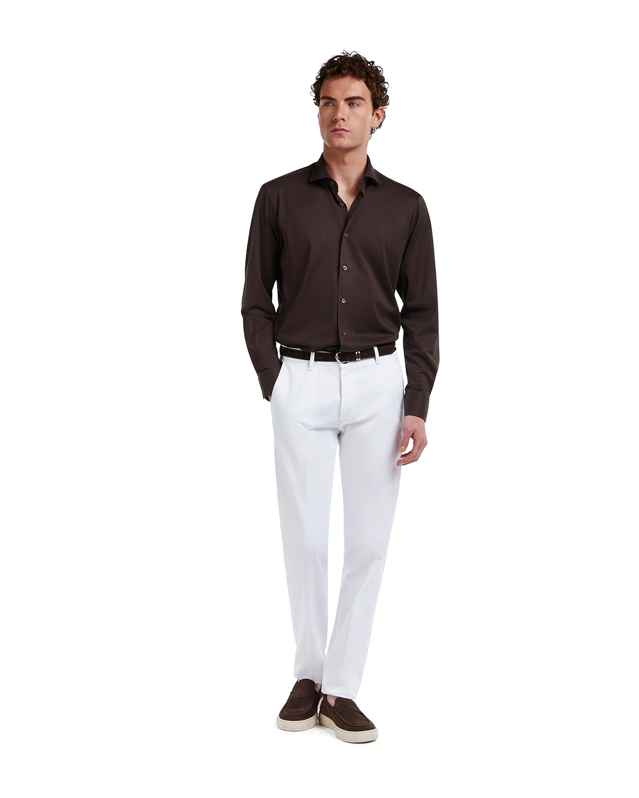 Camicia Miyagi in cotone moro
