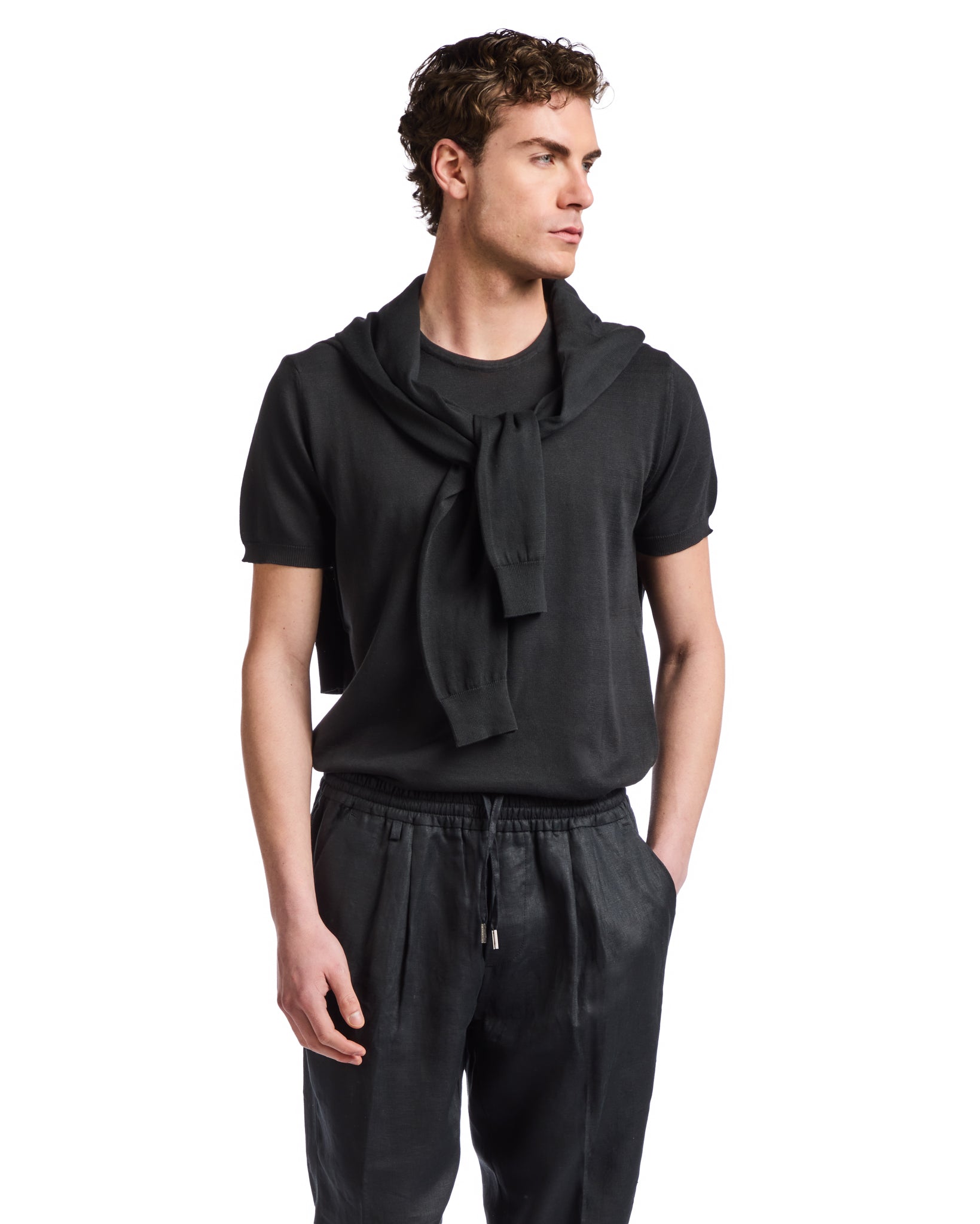 Jannik T-shirt in black mesh