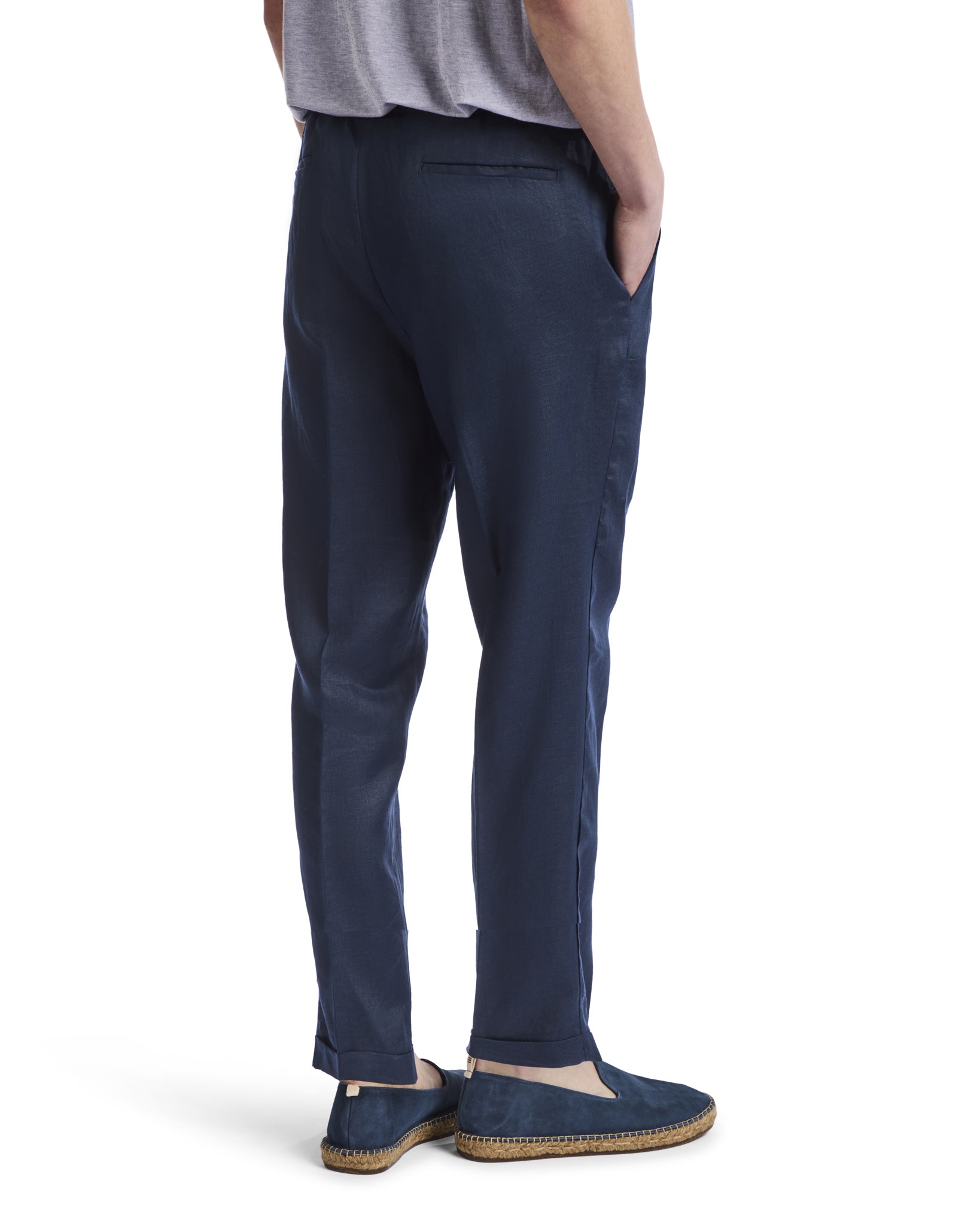 Pantalón Cary de lino puro azul