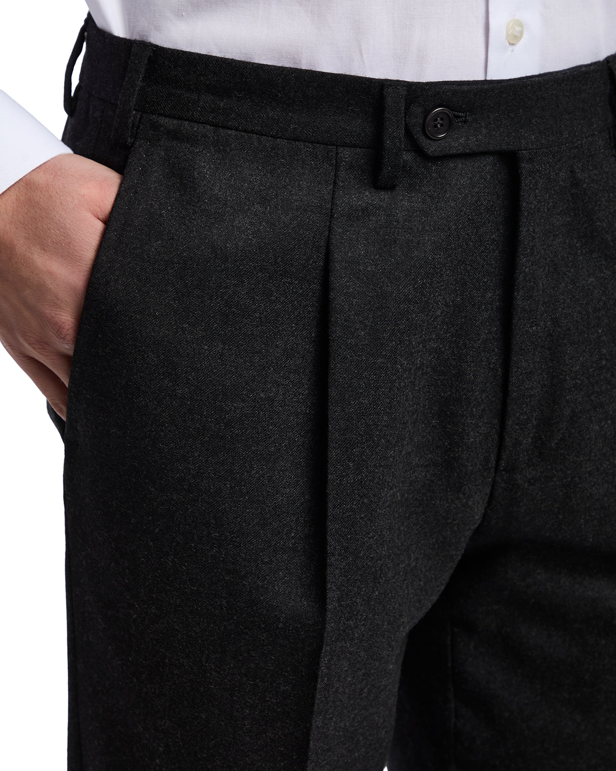 Classic Rugby Drago flannel trousers in anthracite