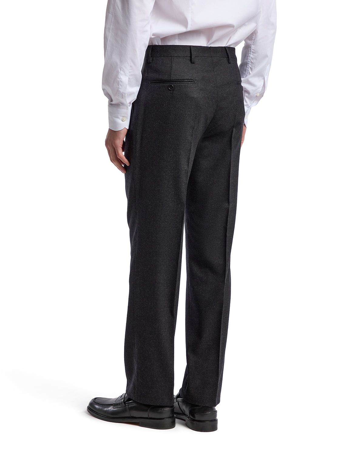 Pantalon classique en flanelle Rugby Drago anthracite