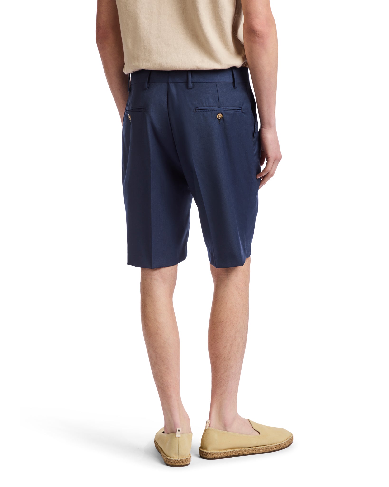 Bermudas Colton de talle alto con pinzas azules