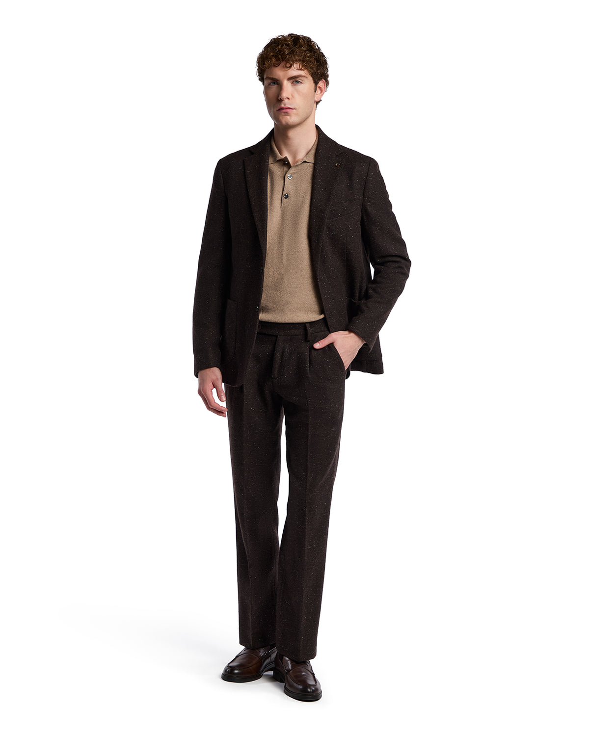 Chaqueta Pepe de mélange marrón oscuro