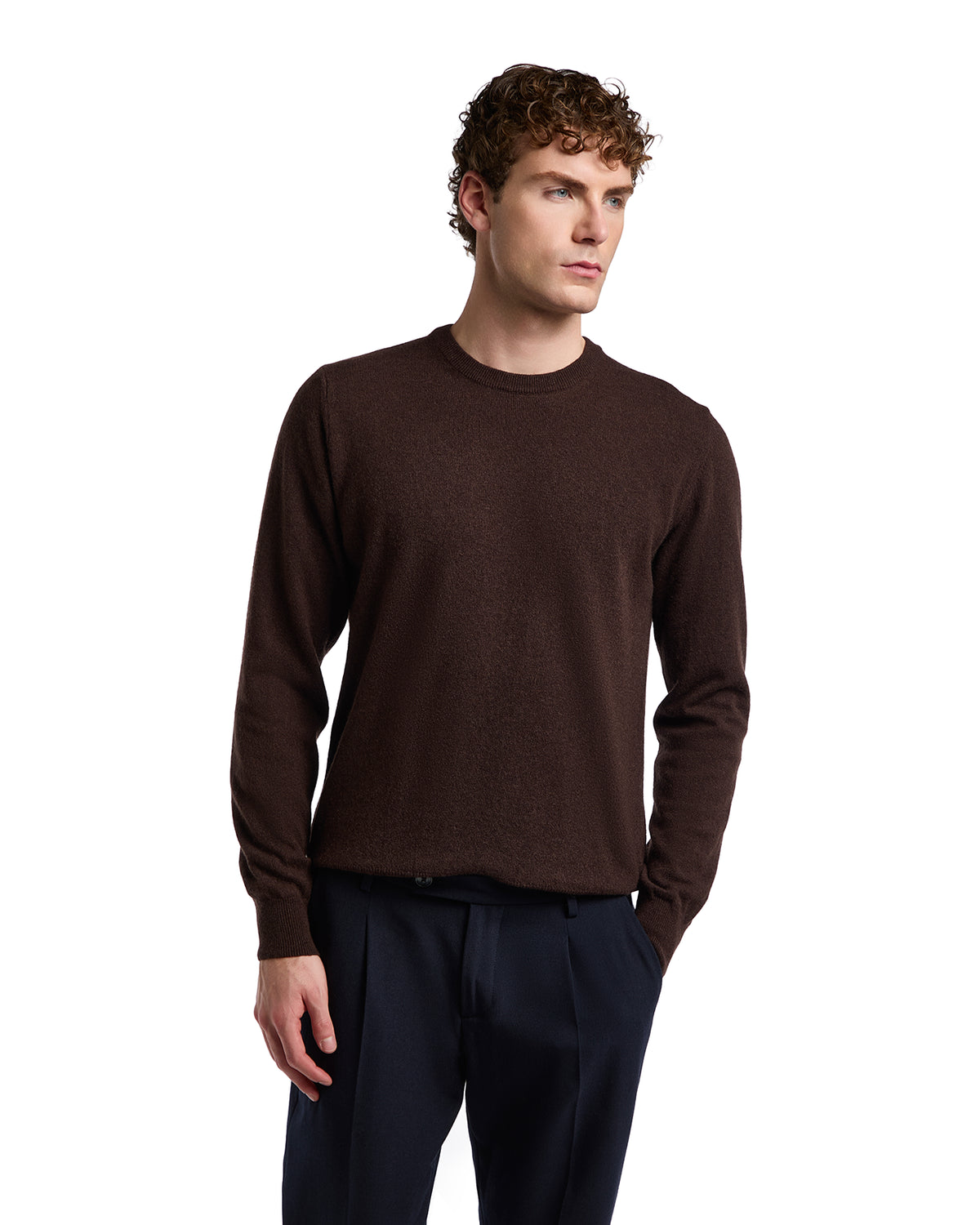 Sudadera Dustin de mezcla de cachemir marrón