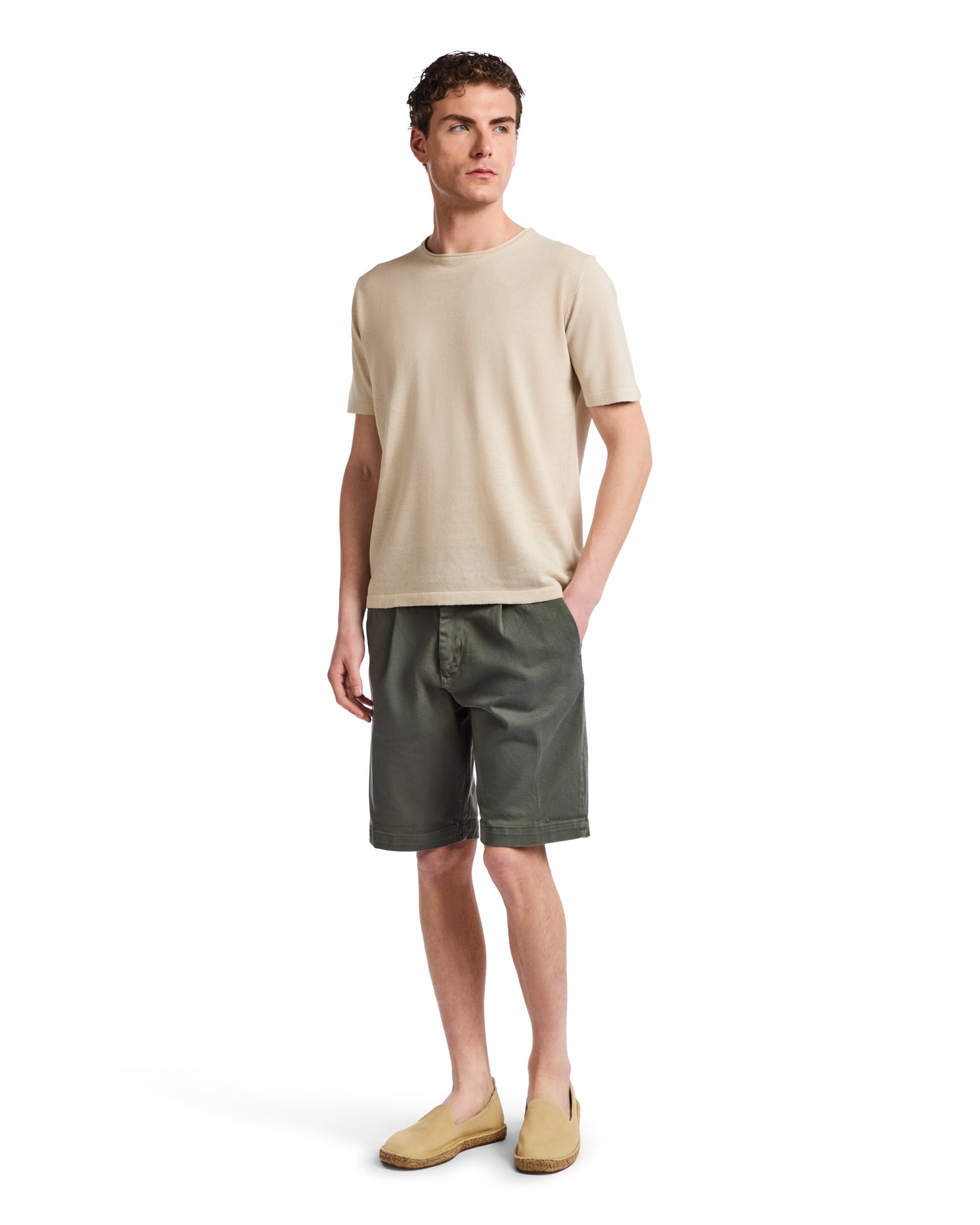 Easton military Bermuda shorts with pleats