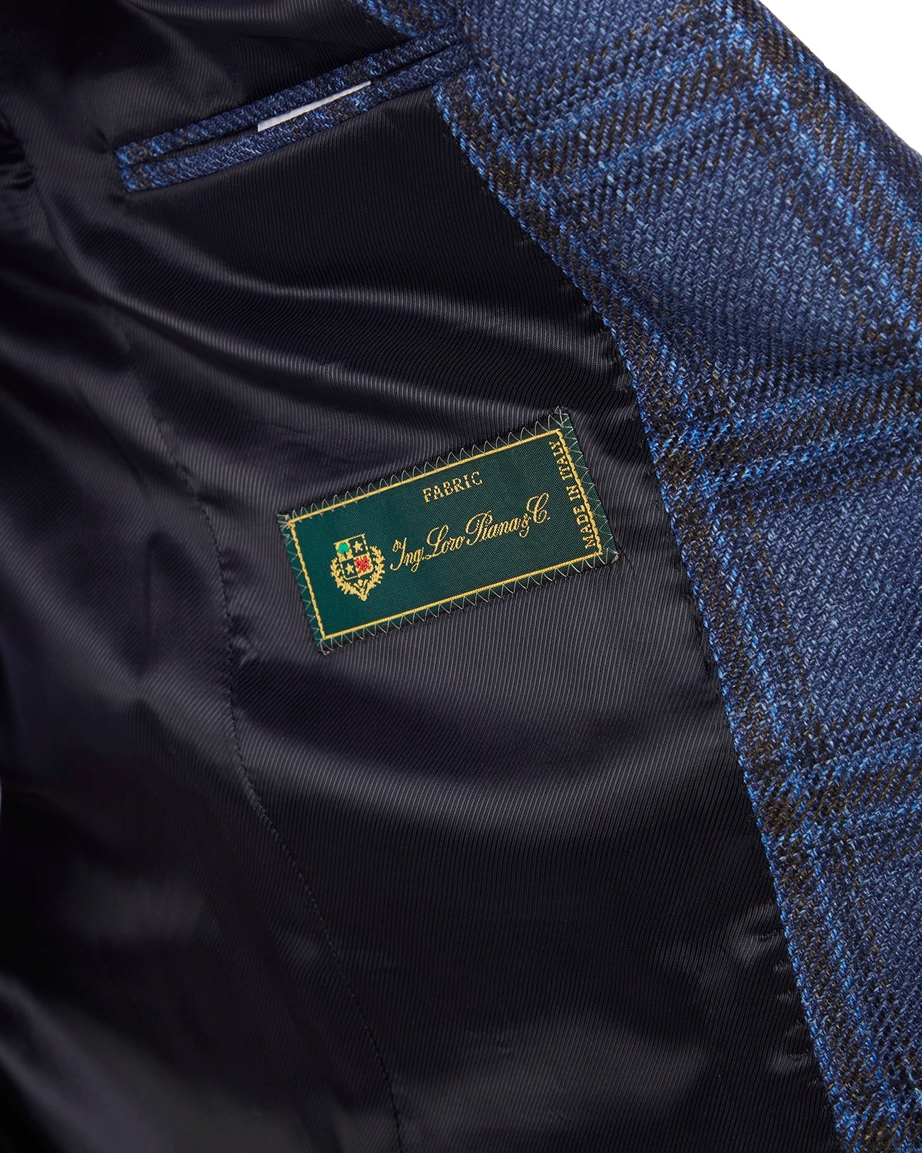 Giacca Summer time Loro Piana in tweed blu