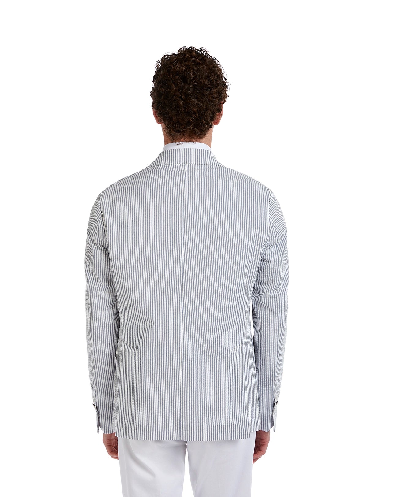 Chaqueta Norcia gofrada a rayas azules