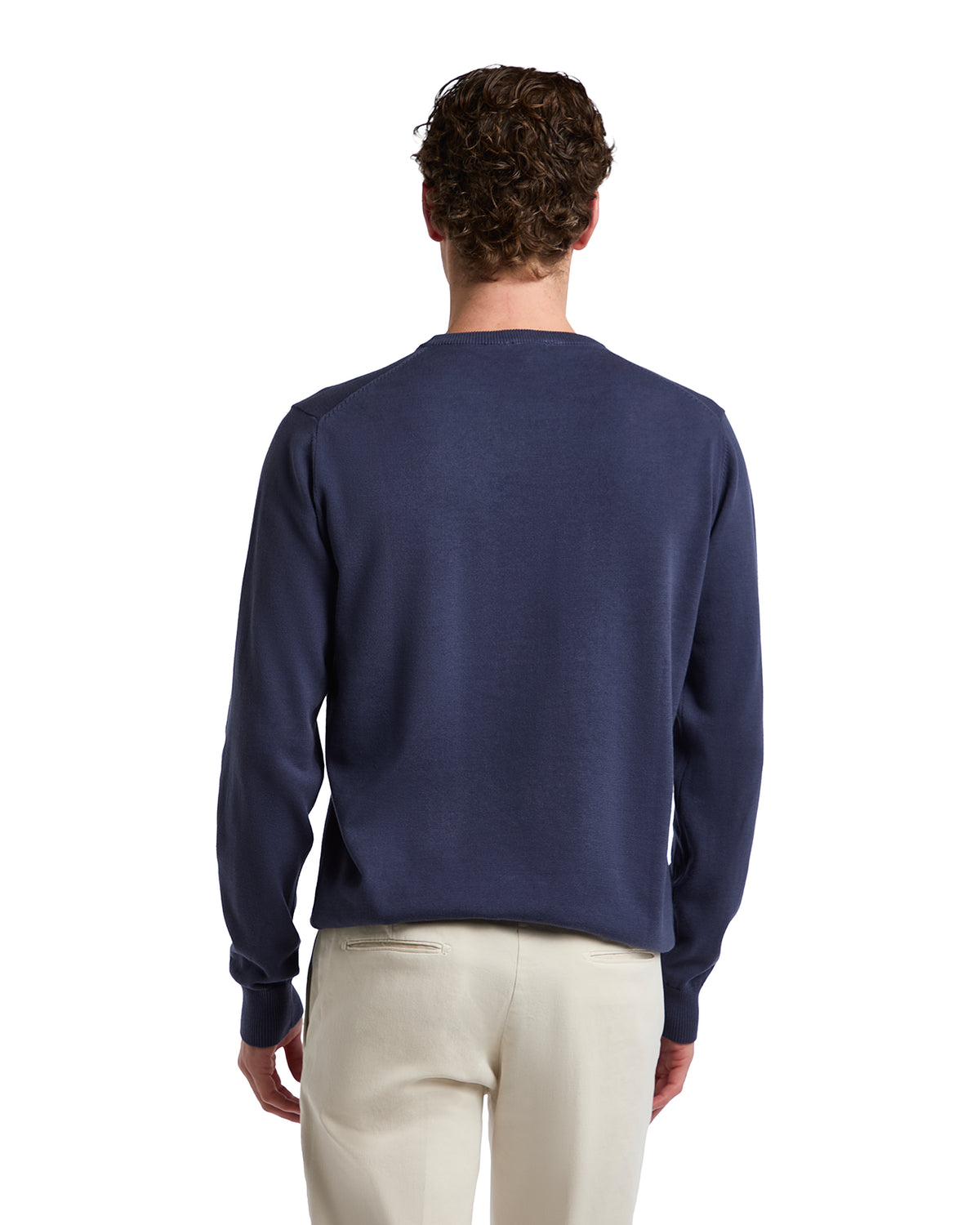 Ugo cotton sweater in bright blue