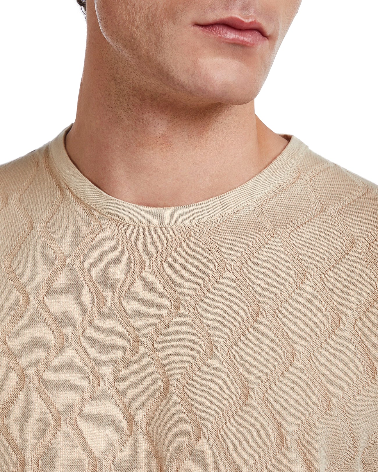 Camiseta Bjorn de ondas de punto arena