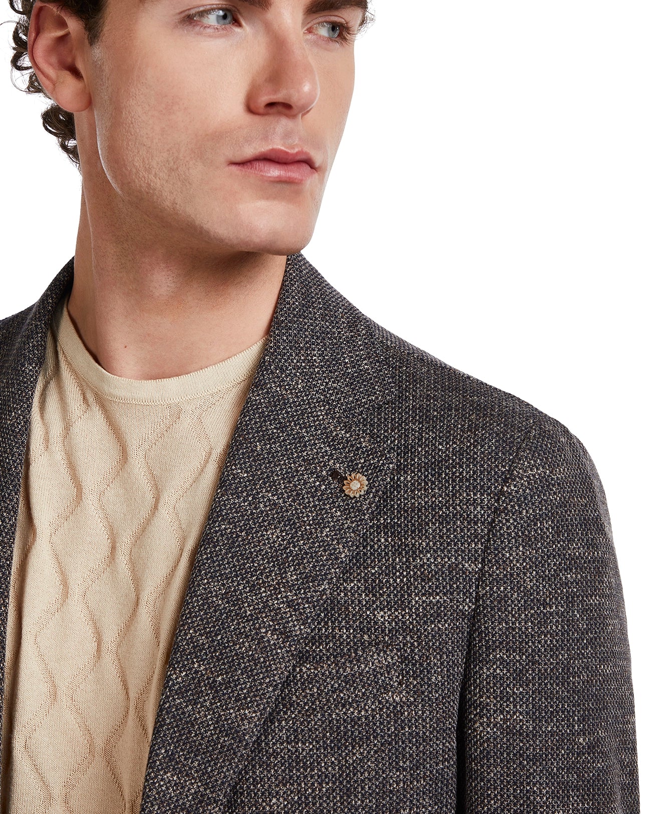 Chaqueta Erice mélange marrón
