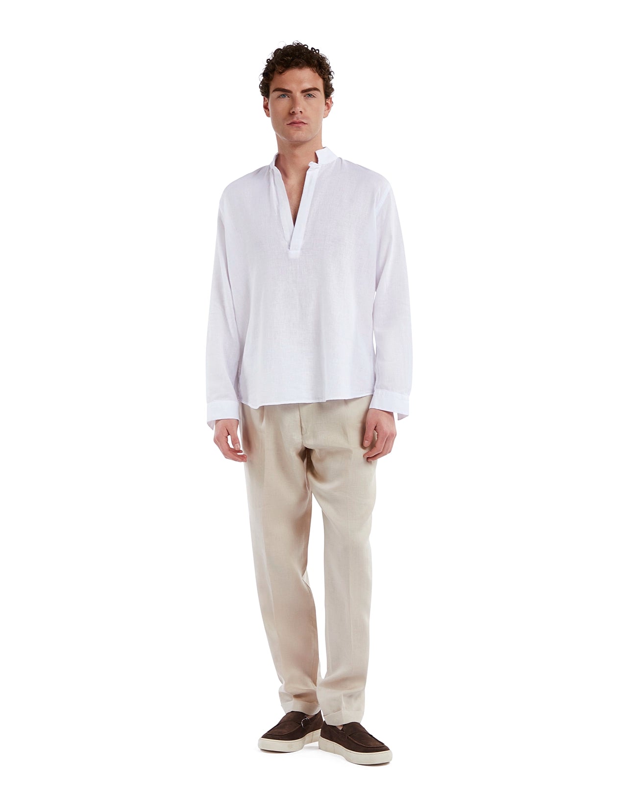 Camicia Waikiki in lino e cotone bianca