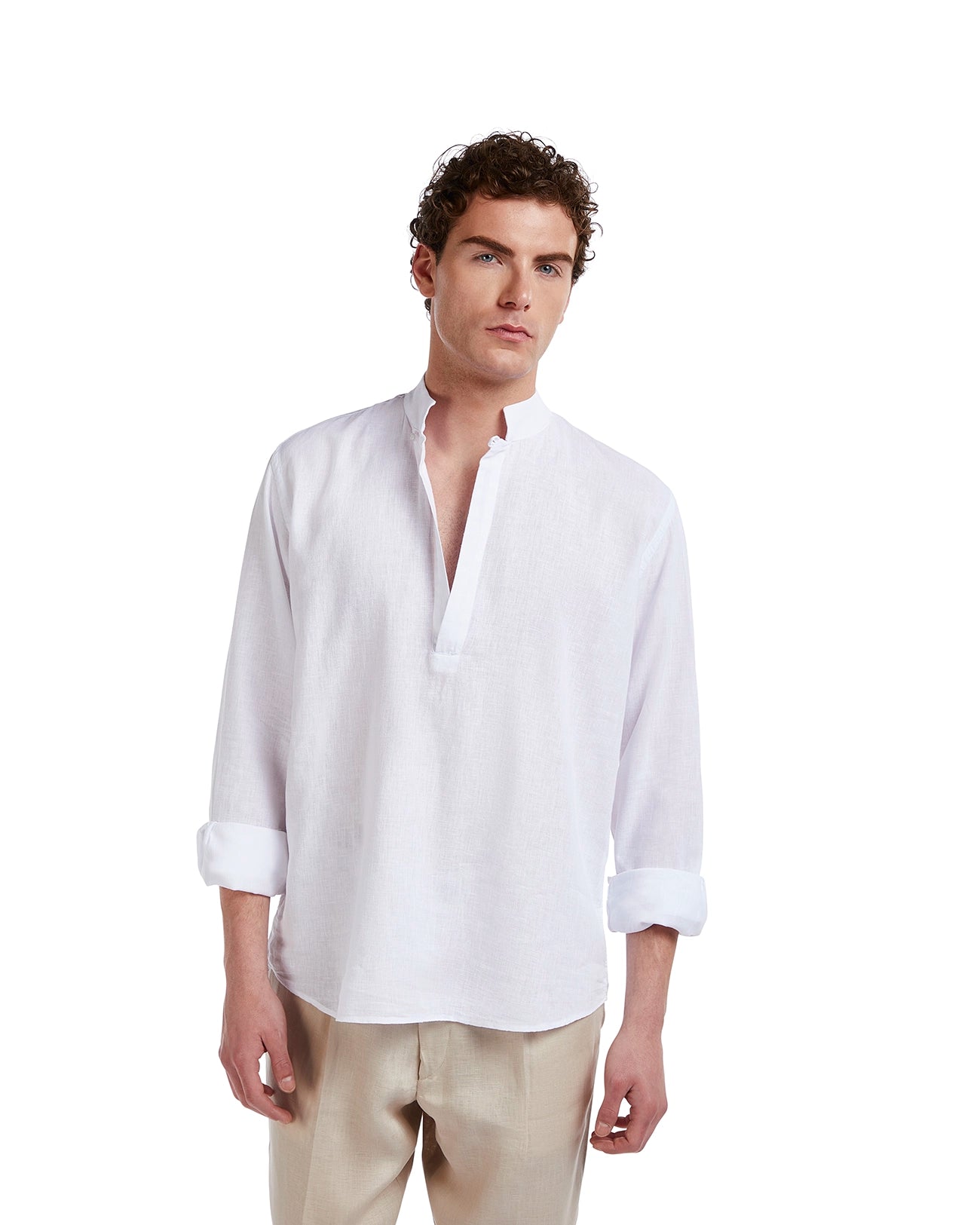 Camicia Waikiki in lino e cotone bianca