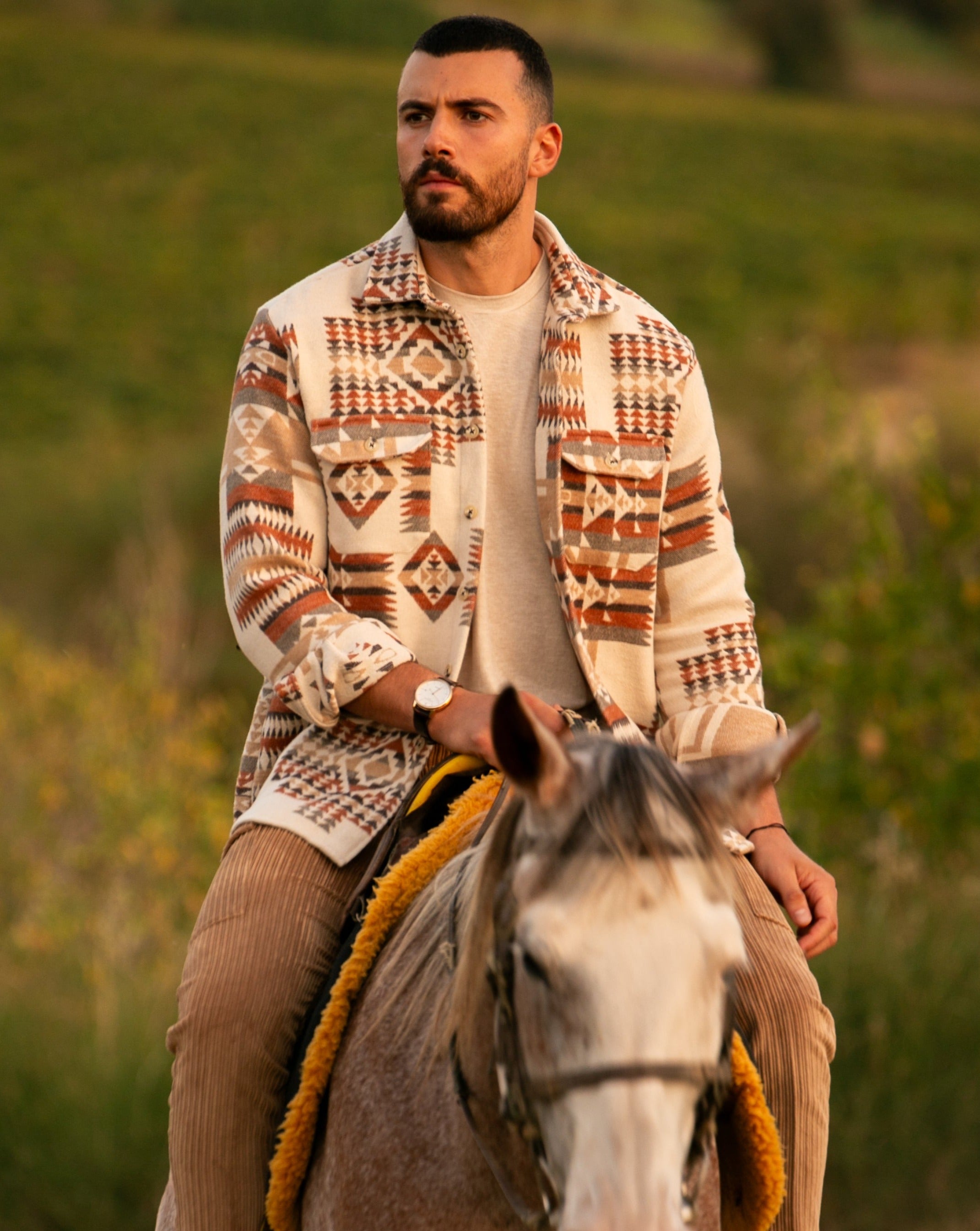 Mayor - beige ethnic patterned jacket