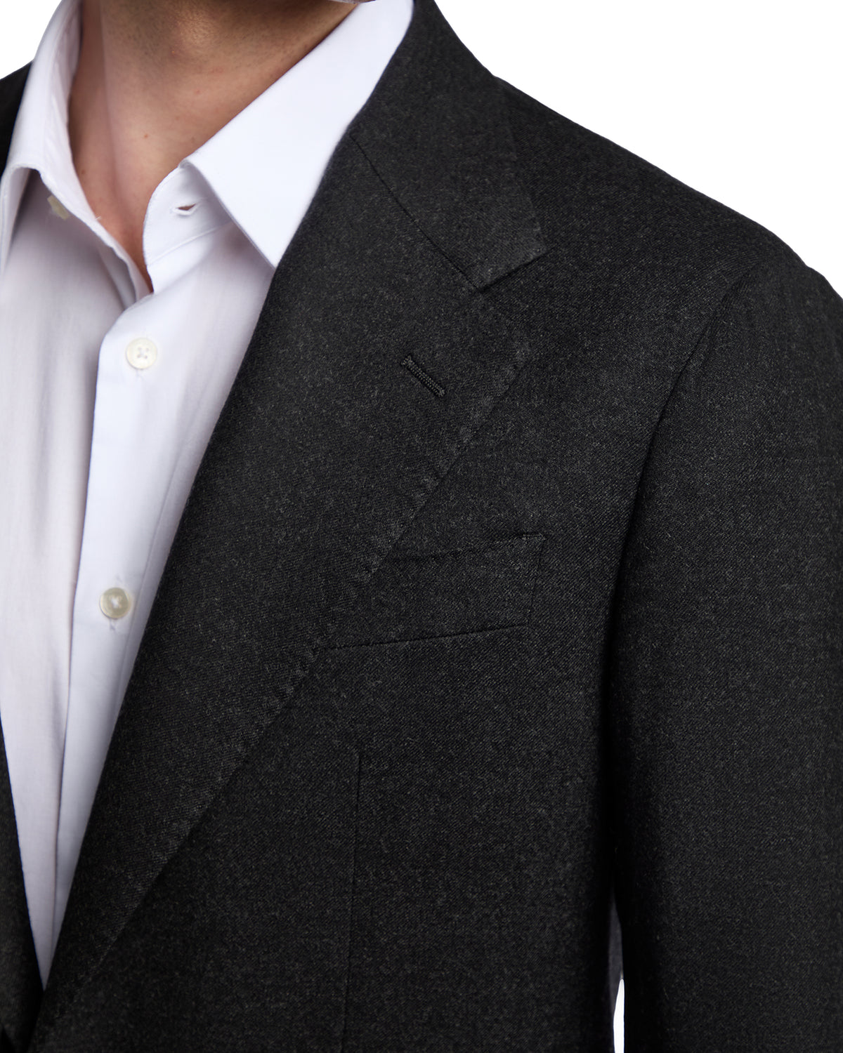 Milano charcoal Drago flannel rugby jacket