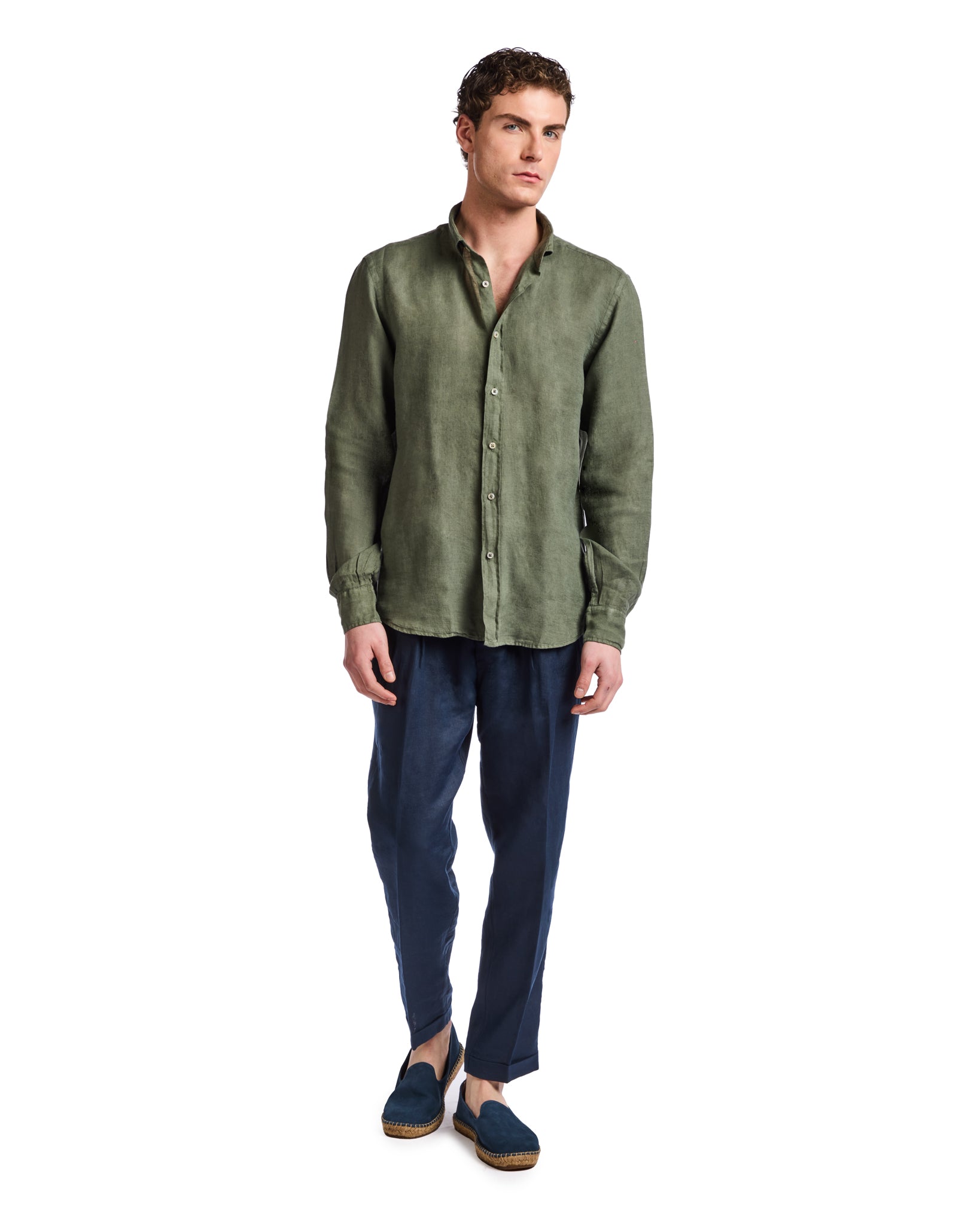 Camicia Montecarlo in puro lino militare