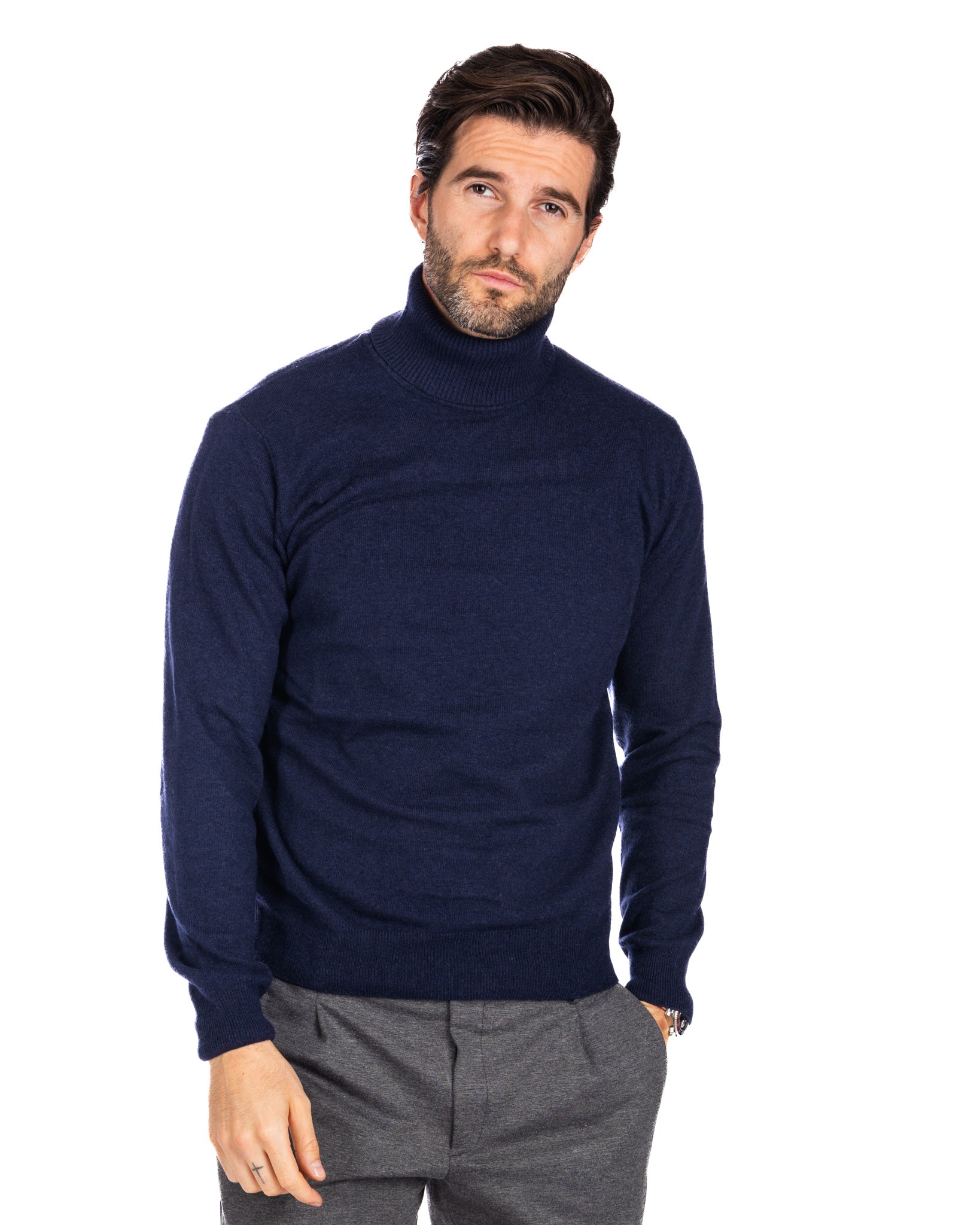 Yvan - pull col rond en cachemire mélangé perlé