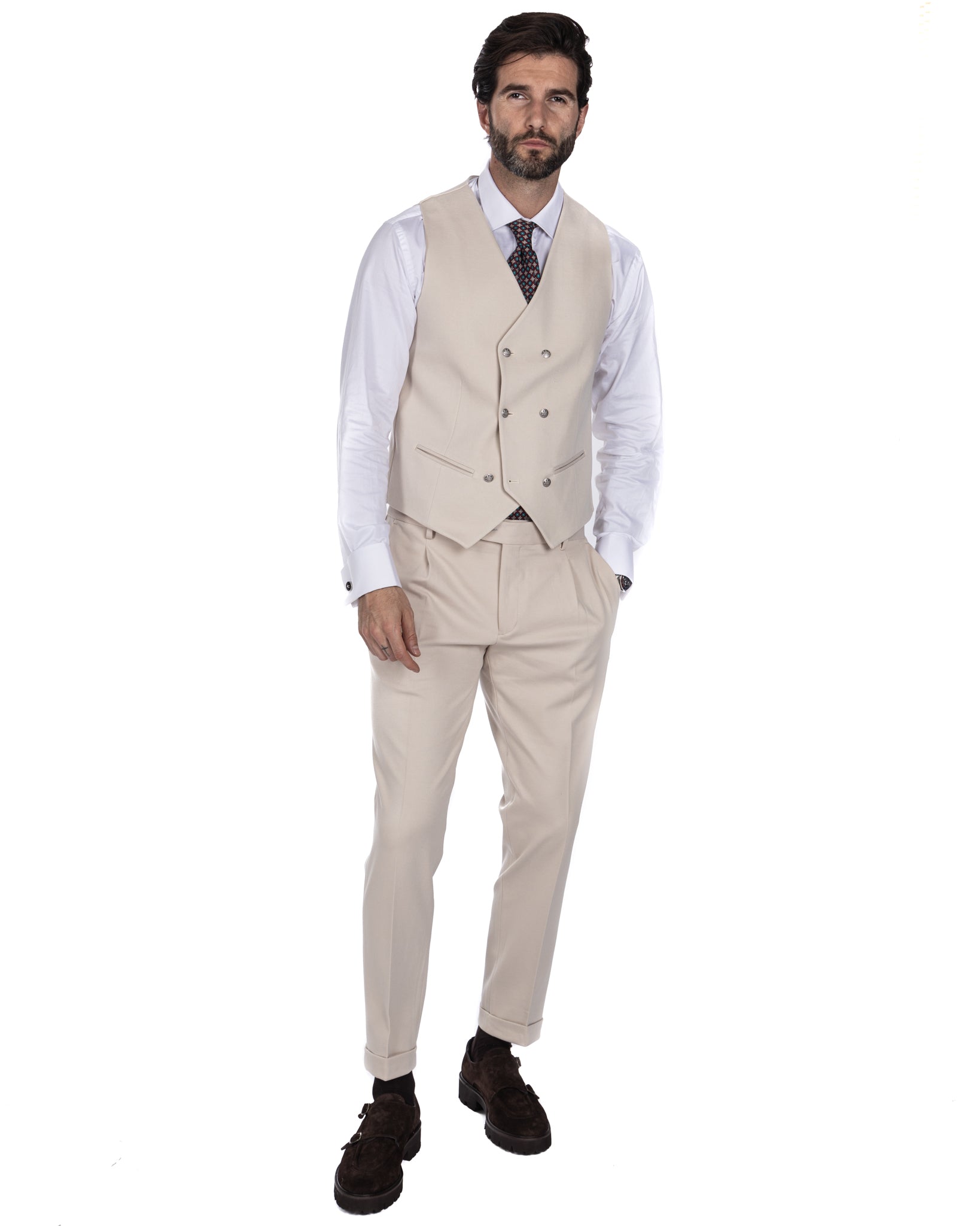 Dresde - gilet gris à simple boutonnage