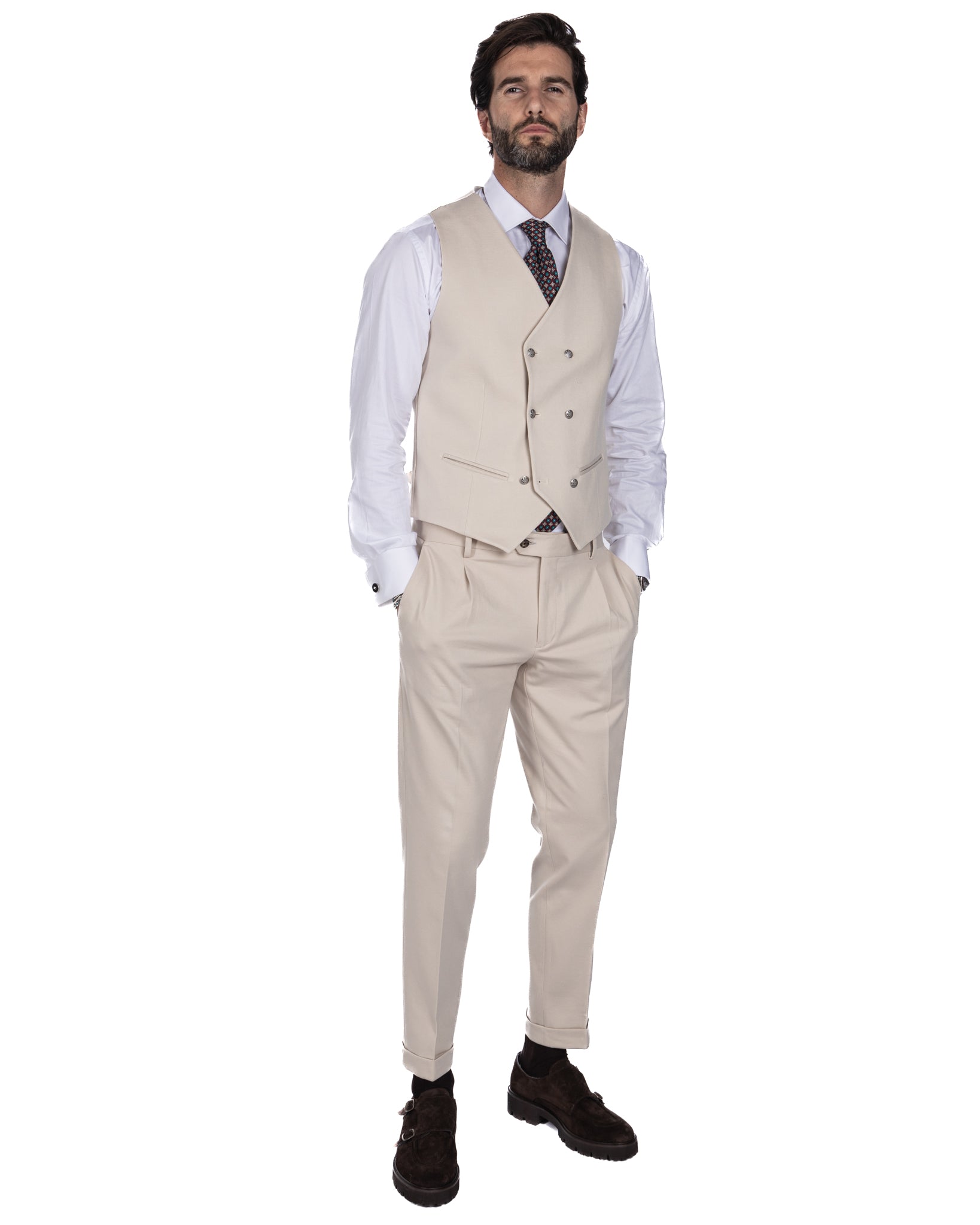 Dresde - gilet gris à simple boutonnage