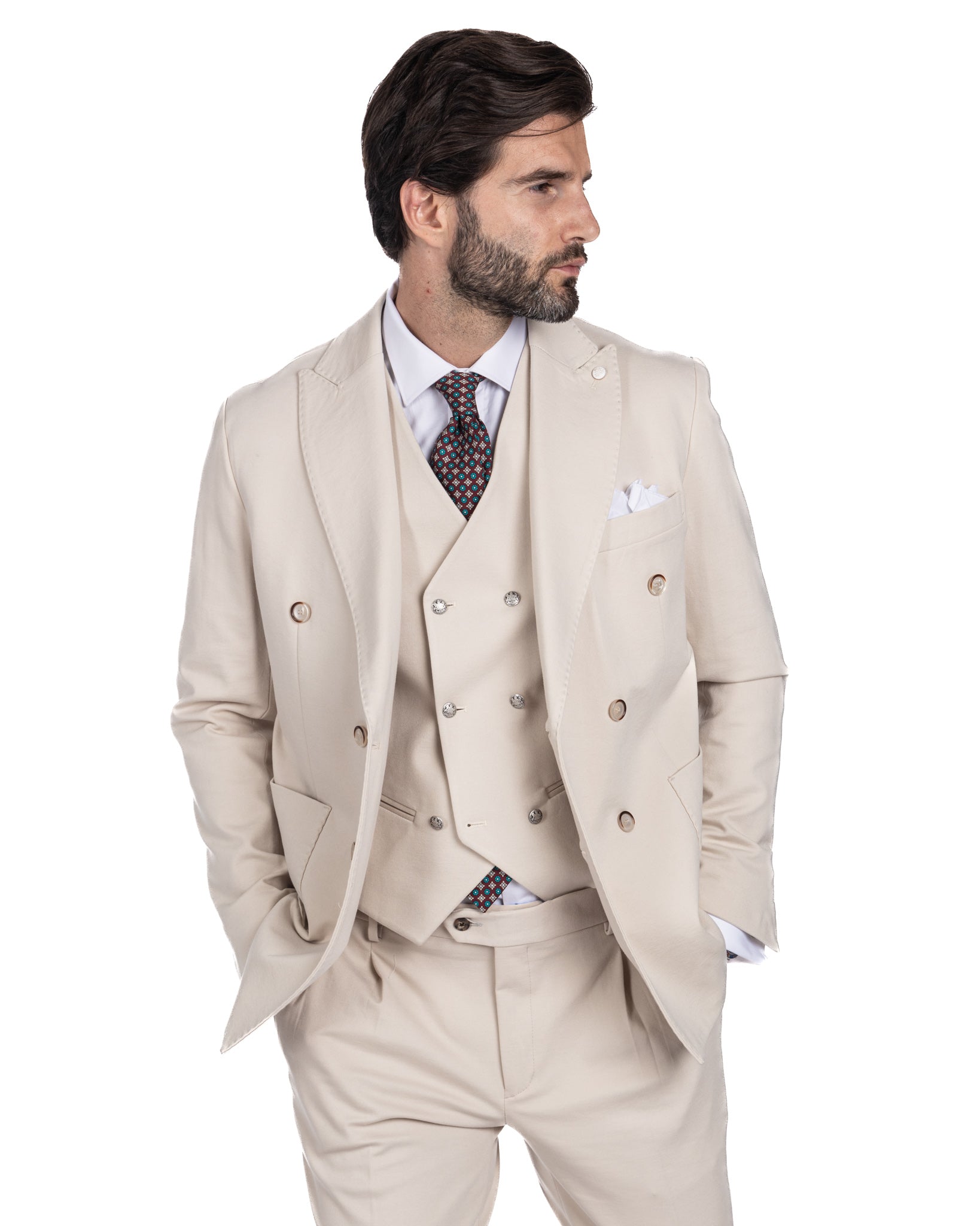 Dresde - gilet gris à simple boutonnage