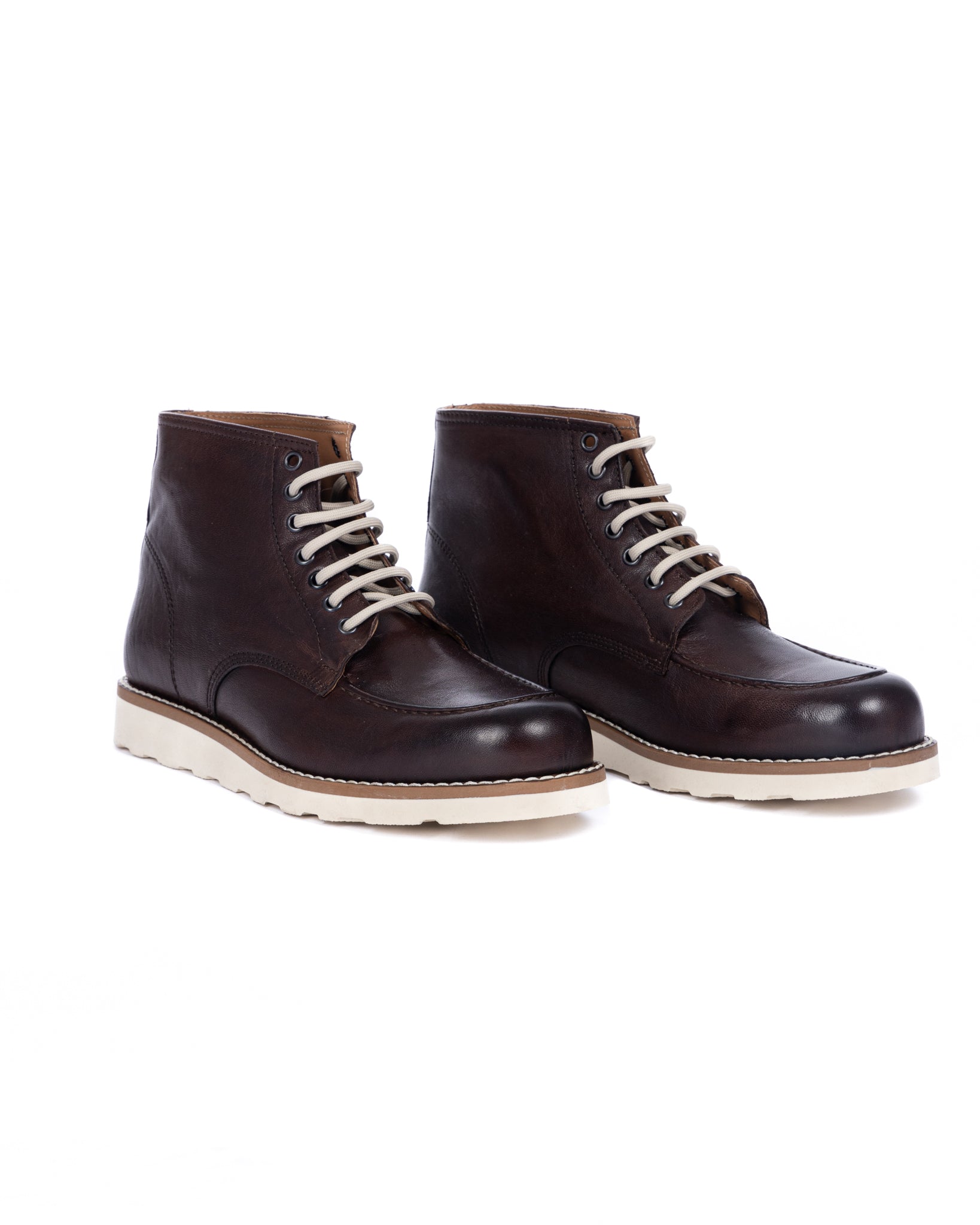 Moon - dark brown leather boot