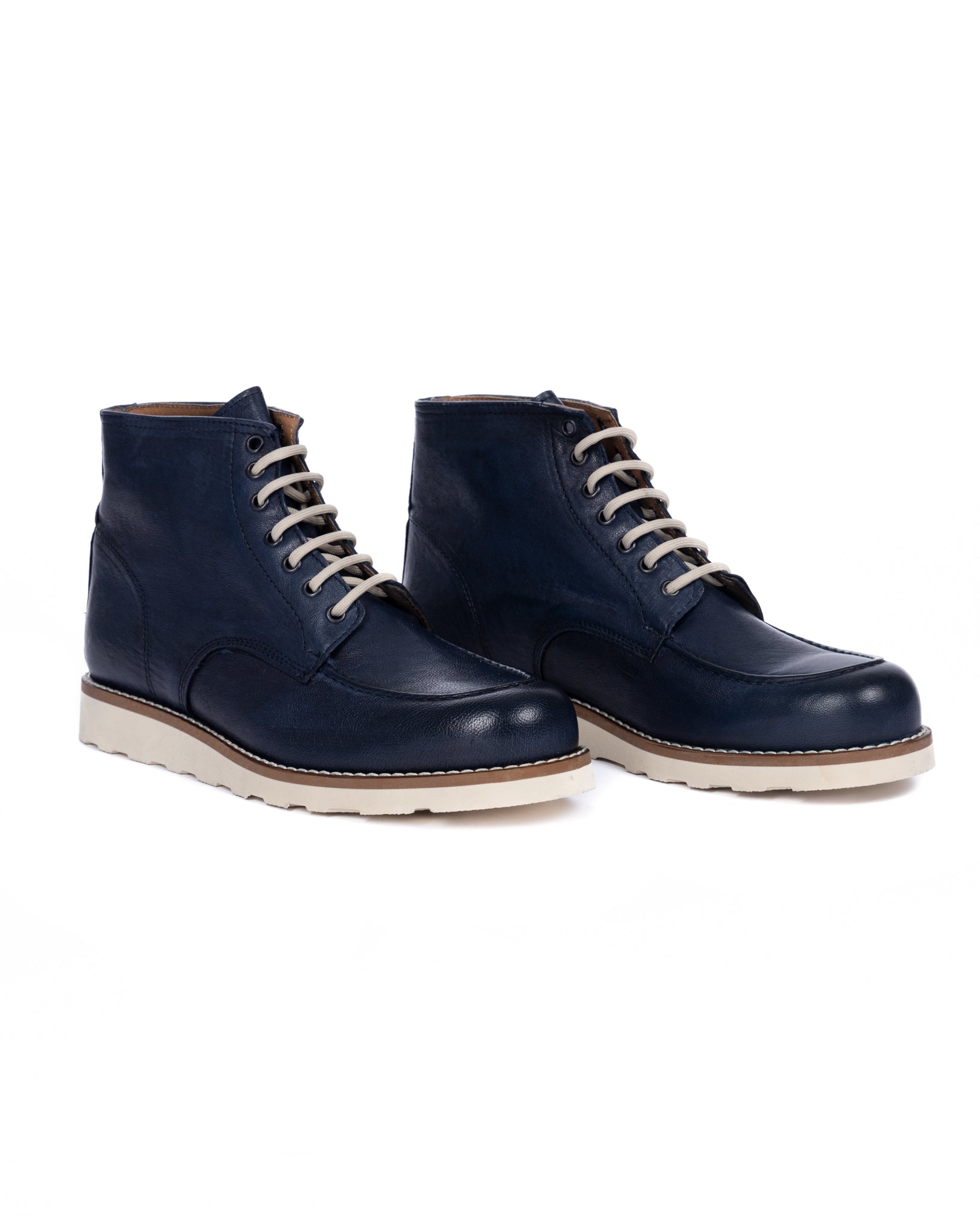 Moon - blue leather boot