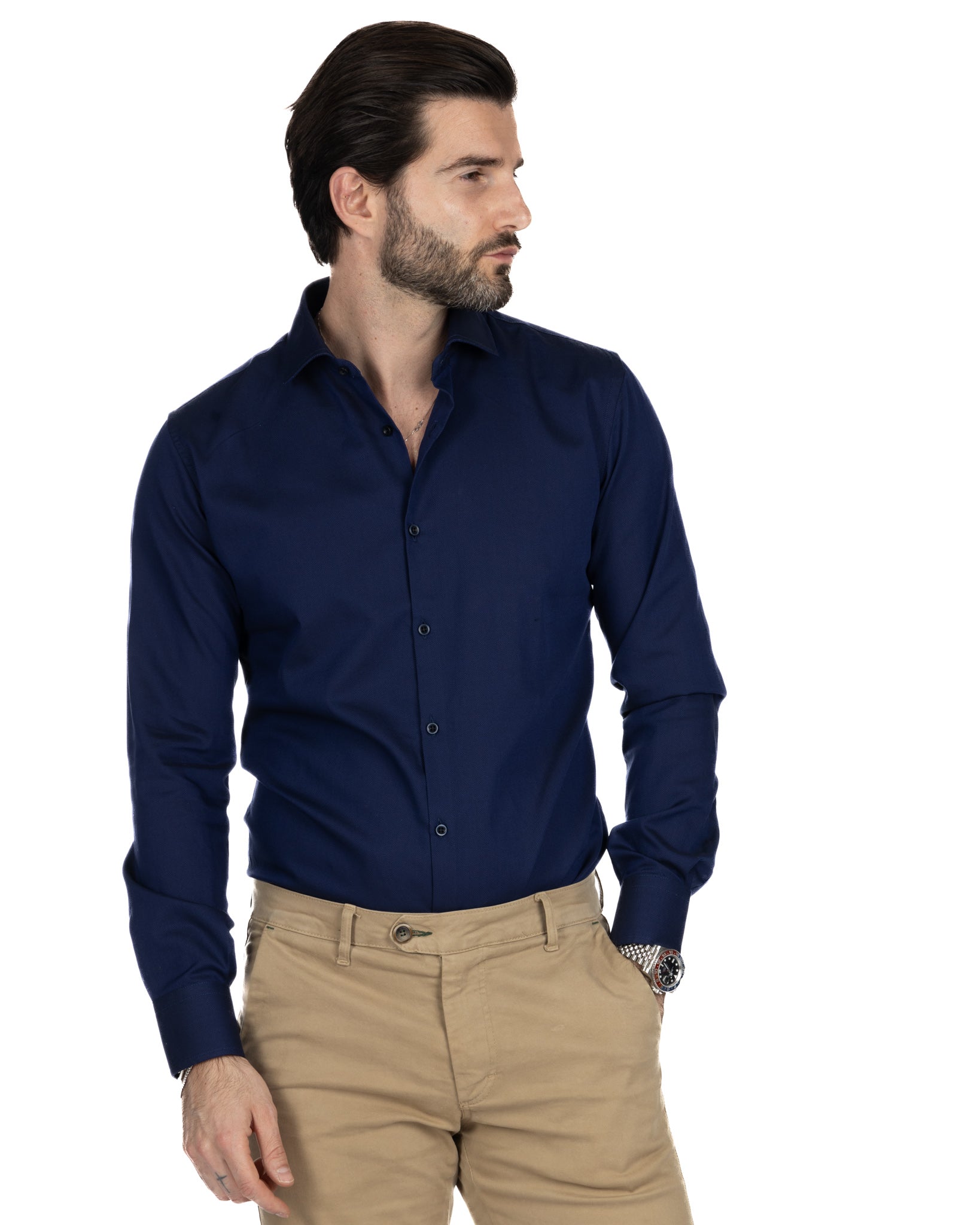 Glock - Oxford bleu coupe slim