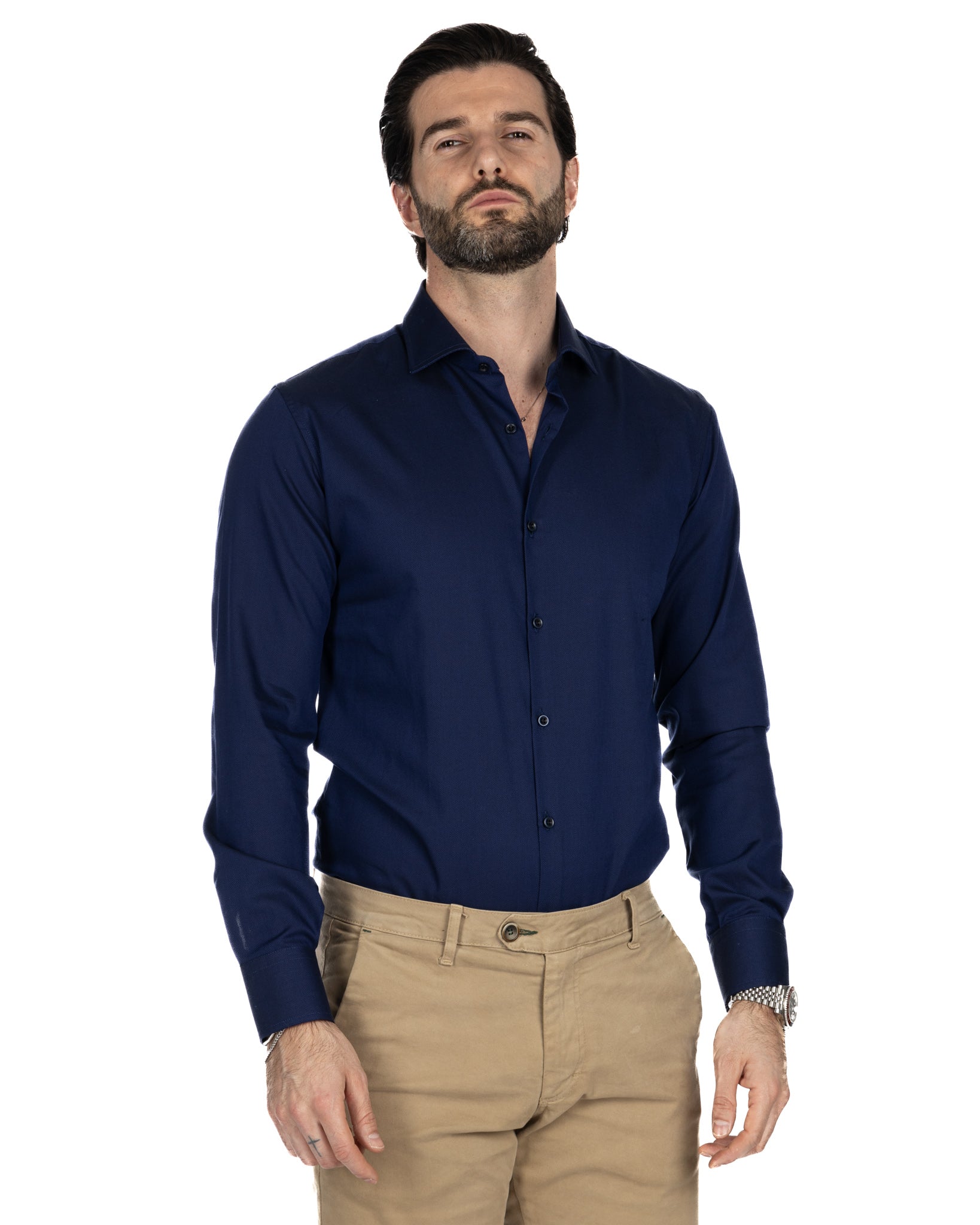 Glock - Oxford bleu coupe slim