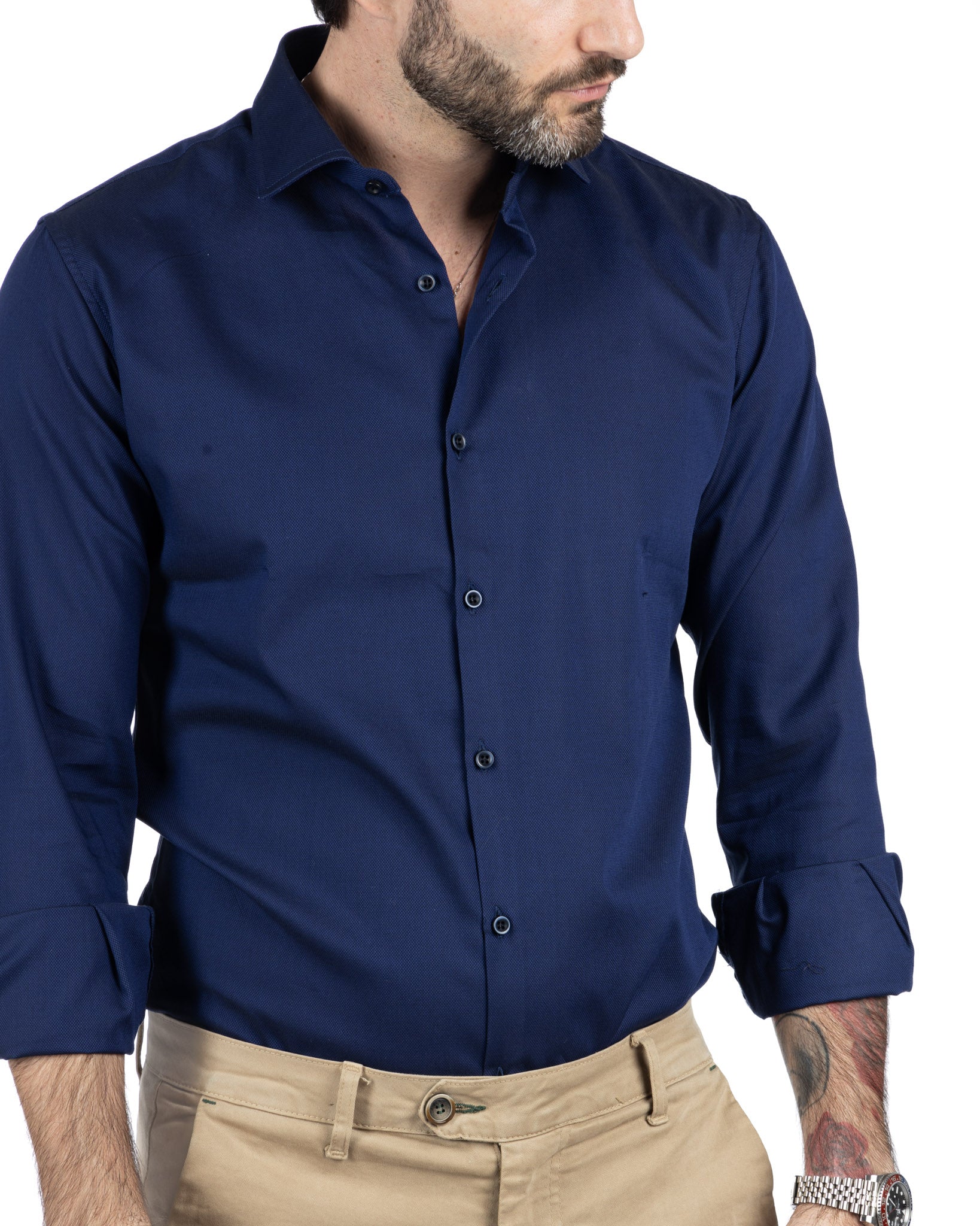 Glock - Oxford bleu coupe slim