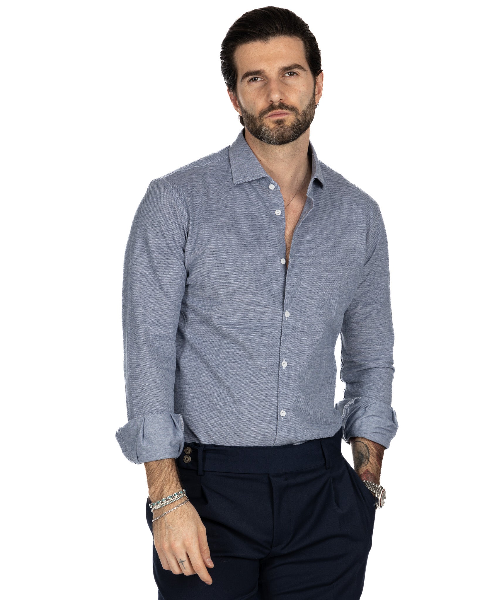 Chemise - denim jersey