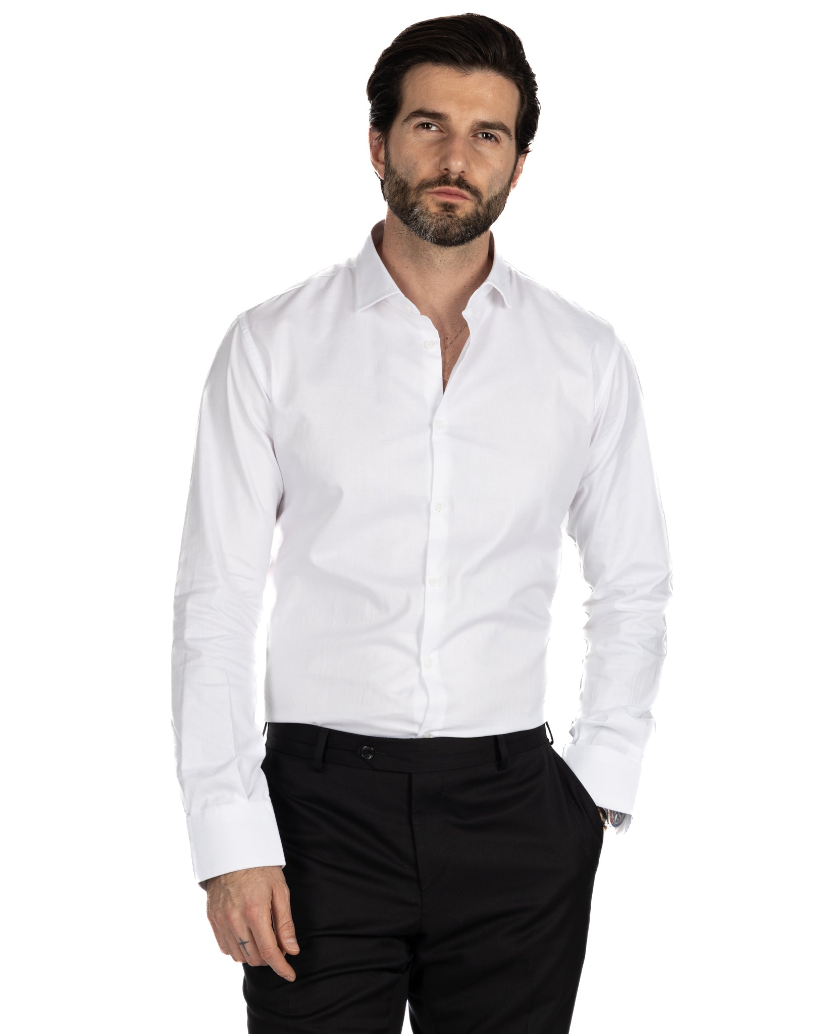 Glock - Chemise Oxford blanche