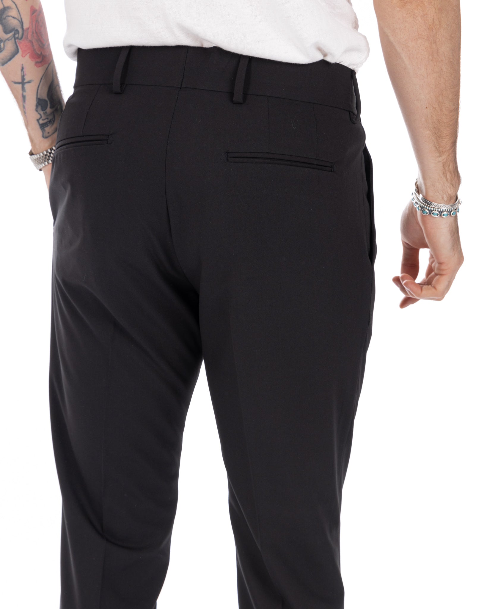 Caprera - black high waisted trousers