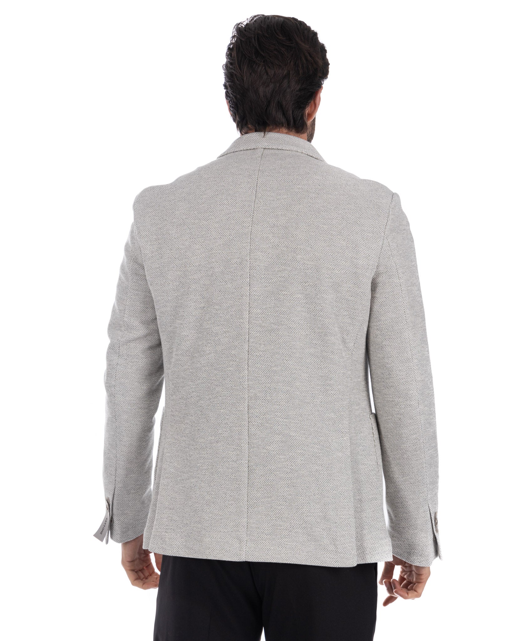Ragusa - beige honeycomb single-breasted jacket