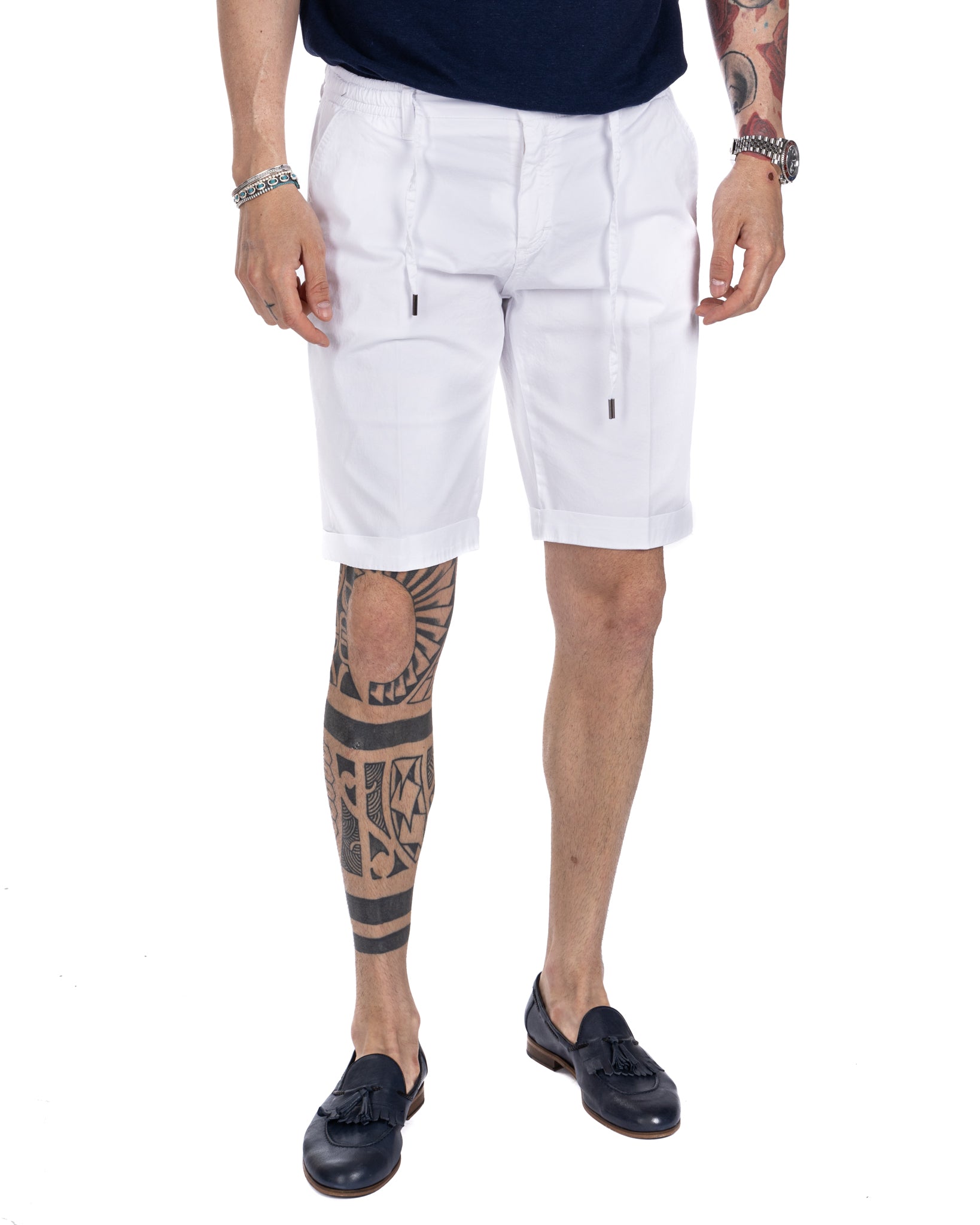 Barbuda - bermuda en coton blanc