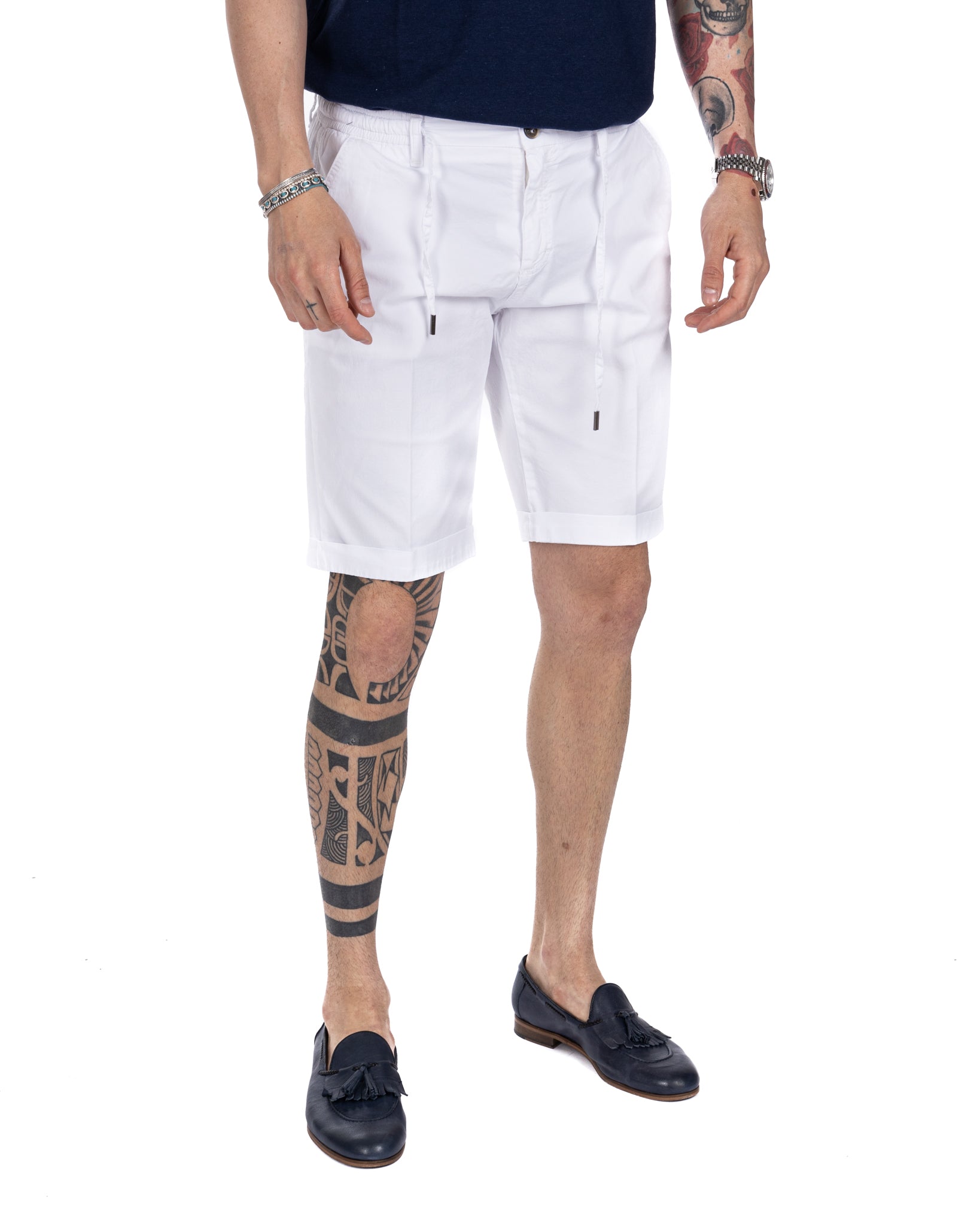 Barbuda - bermuda en coton blanc