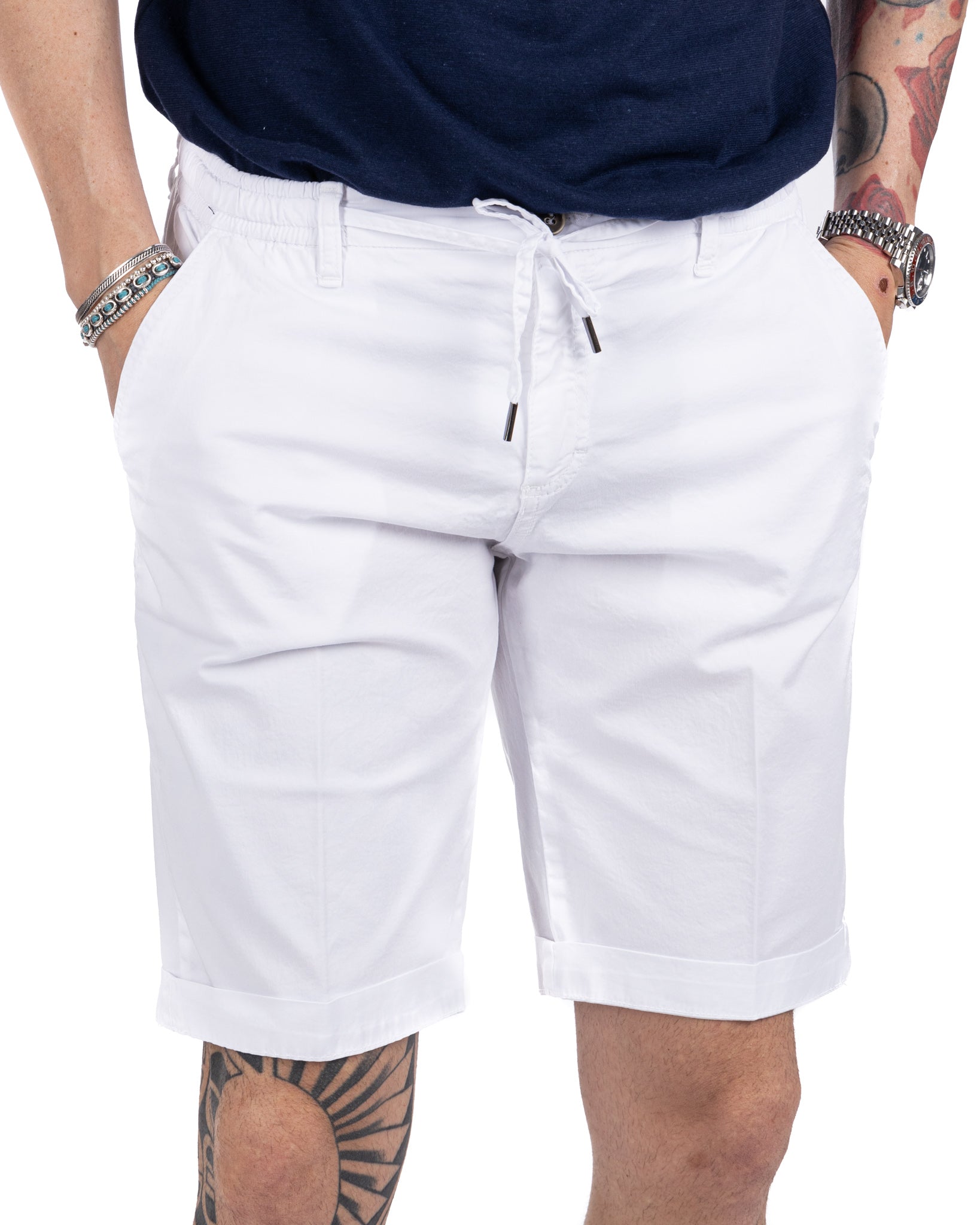 Barbuda - bermuda en coton blanc