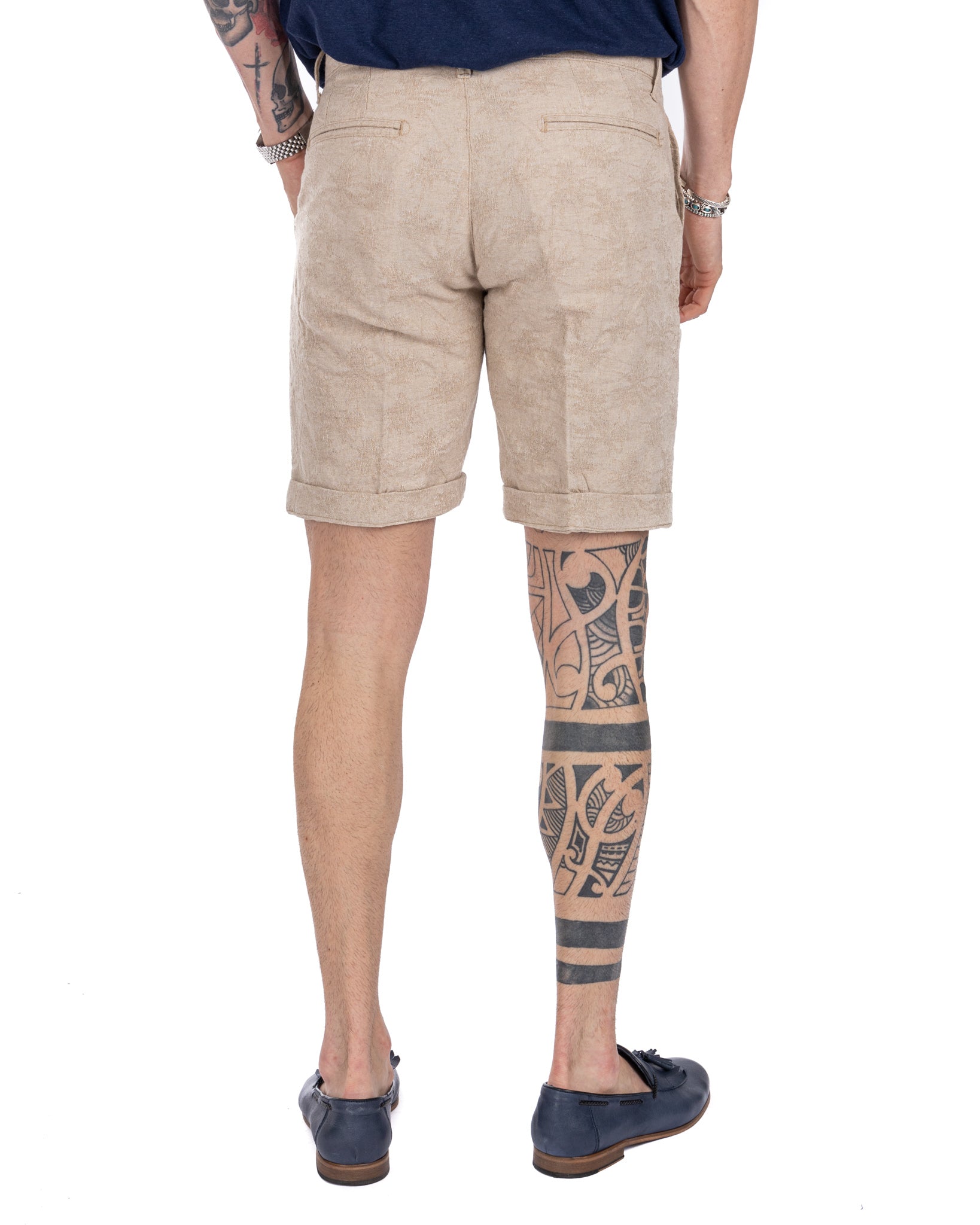 Bahama - bermuda beige avec motif en relief