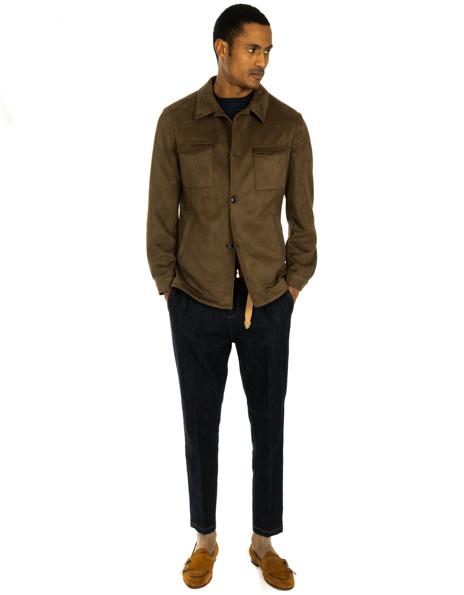 Meridion - veste militaire en daim