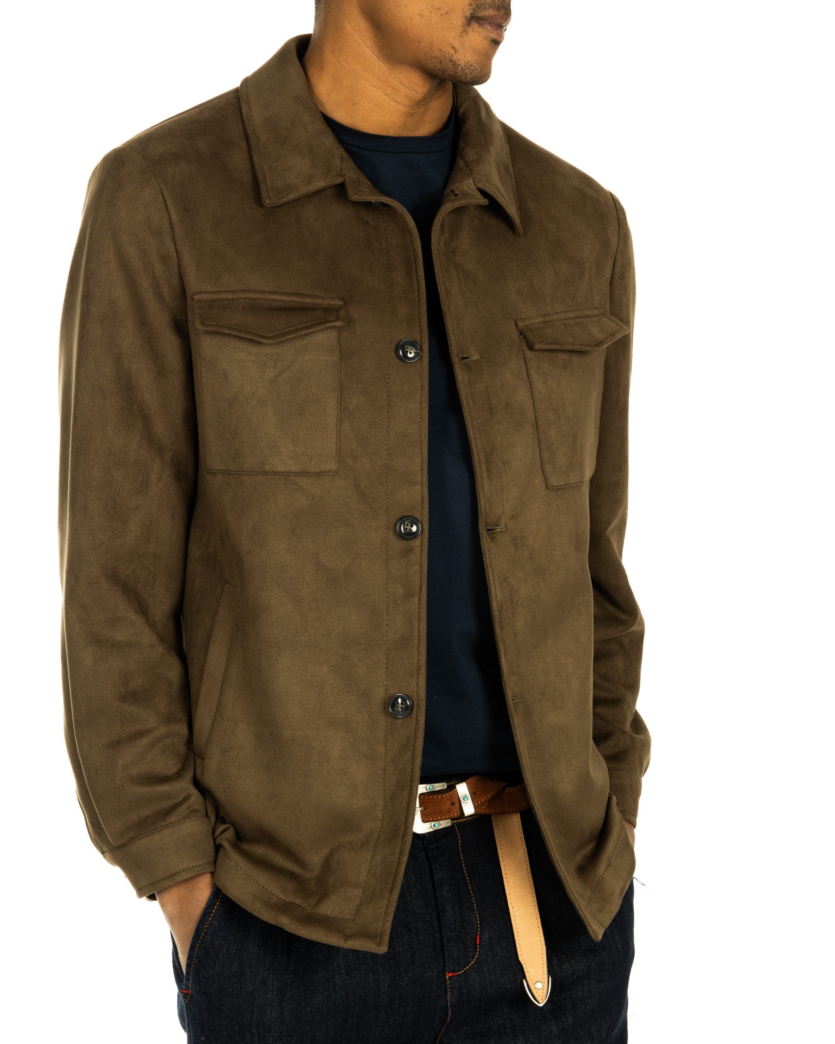 Meridion - veste militaire en daim