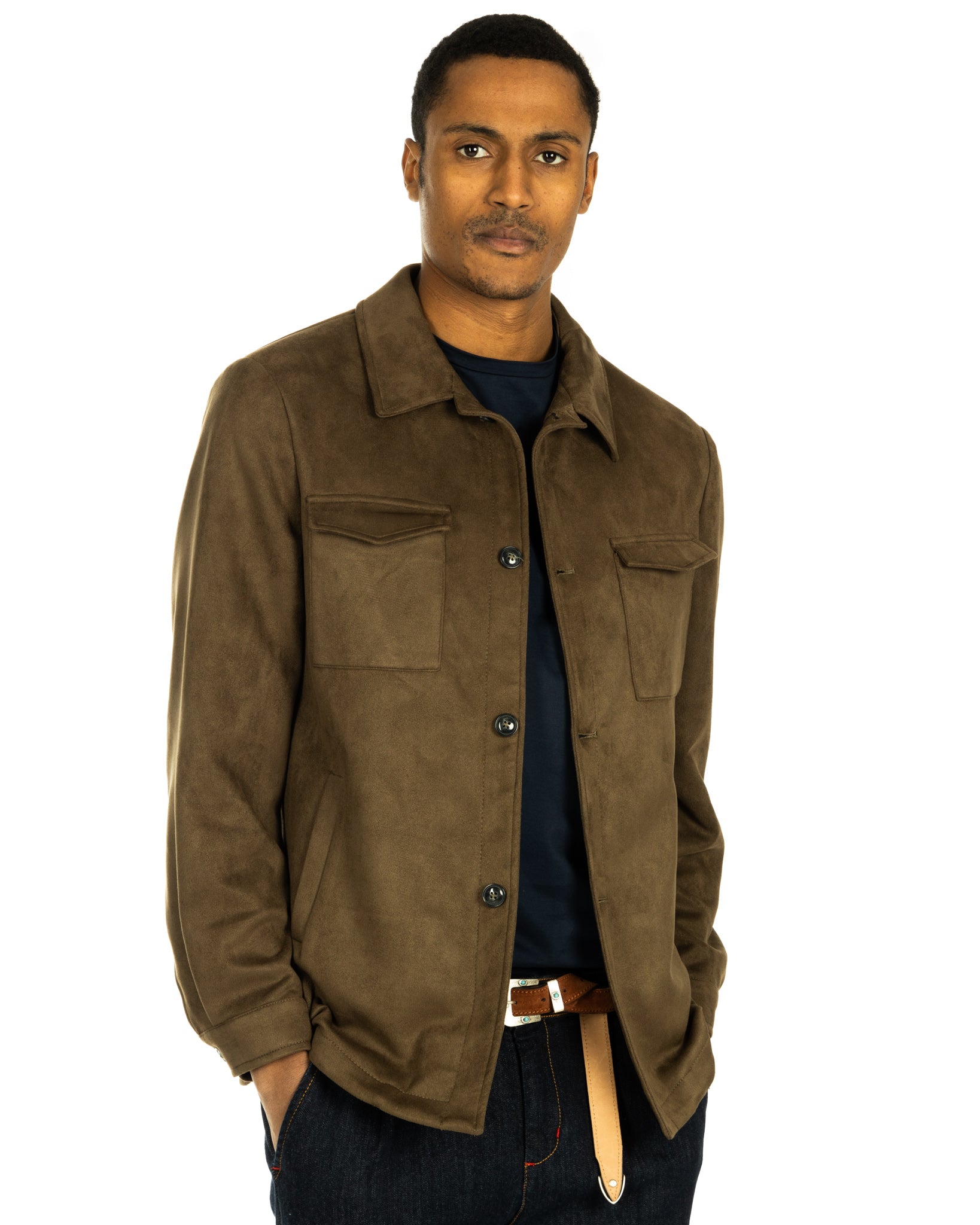 Meridion - veste militaire en daim