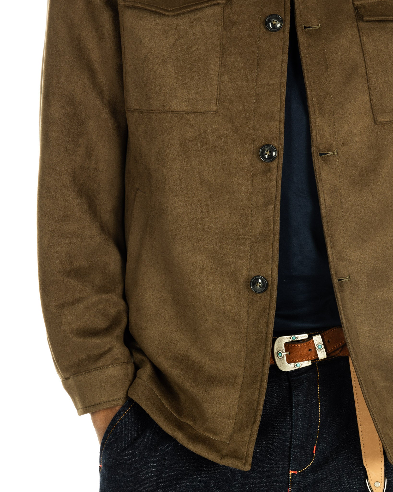 Meridion - veste militaire en daim