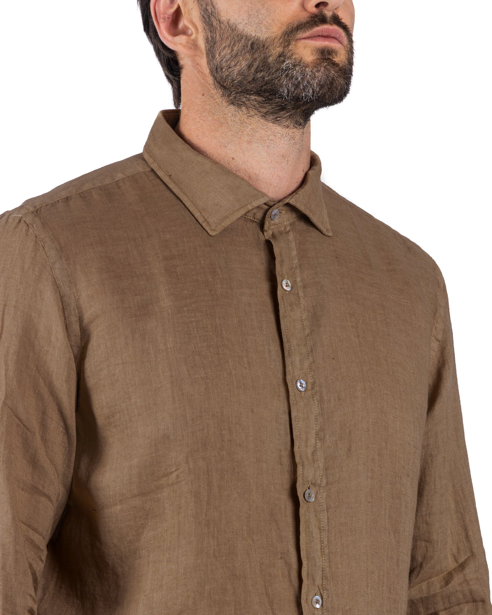 Montecarlo - chemise pur lin camel