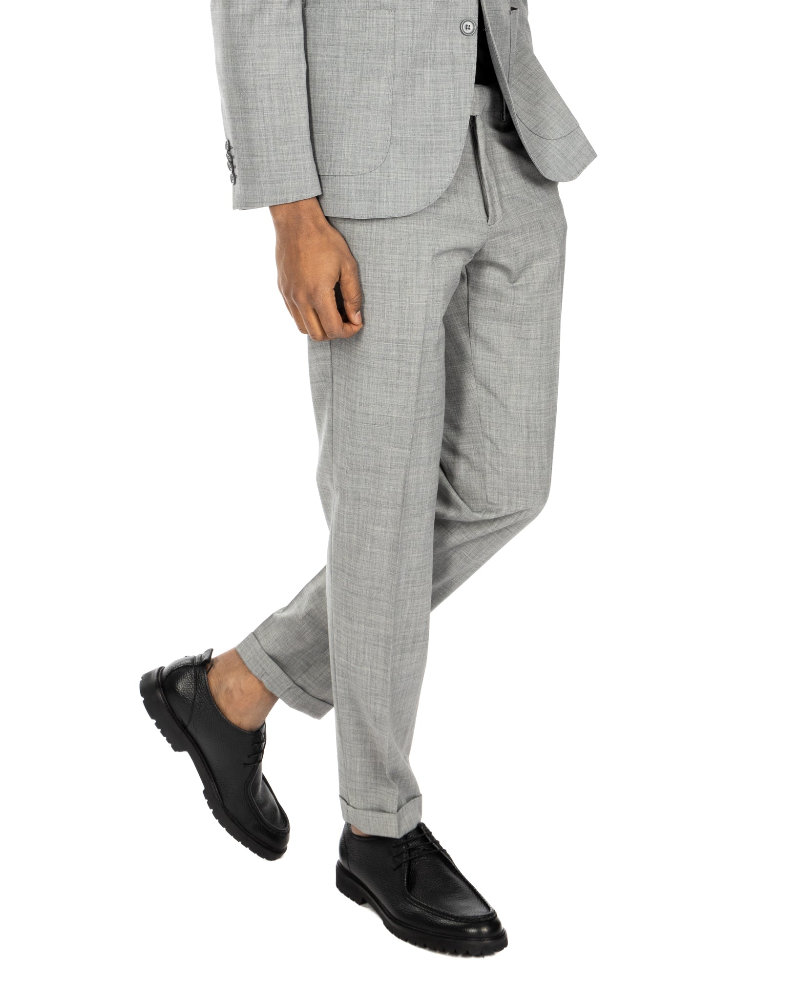Naples - costume gris en laine mélangée