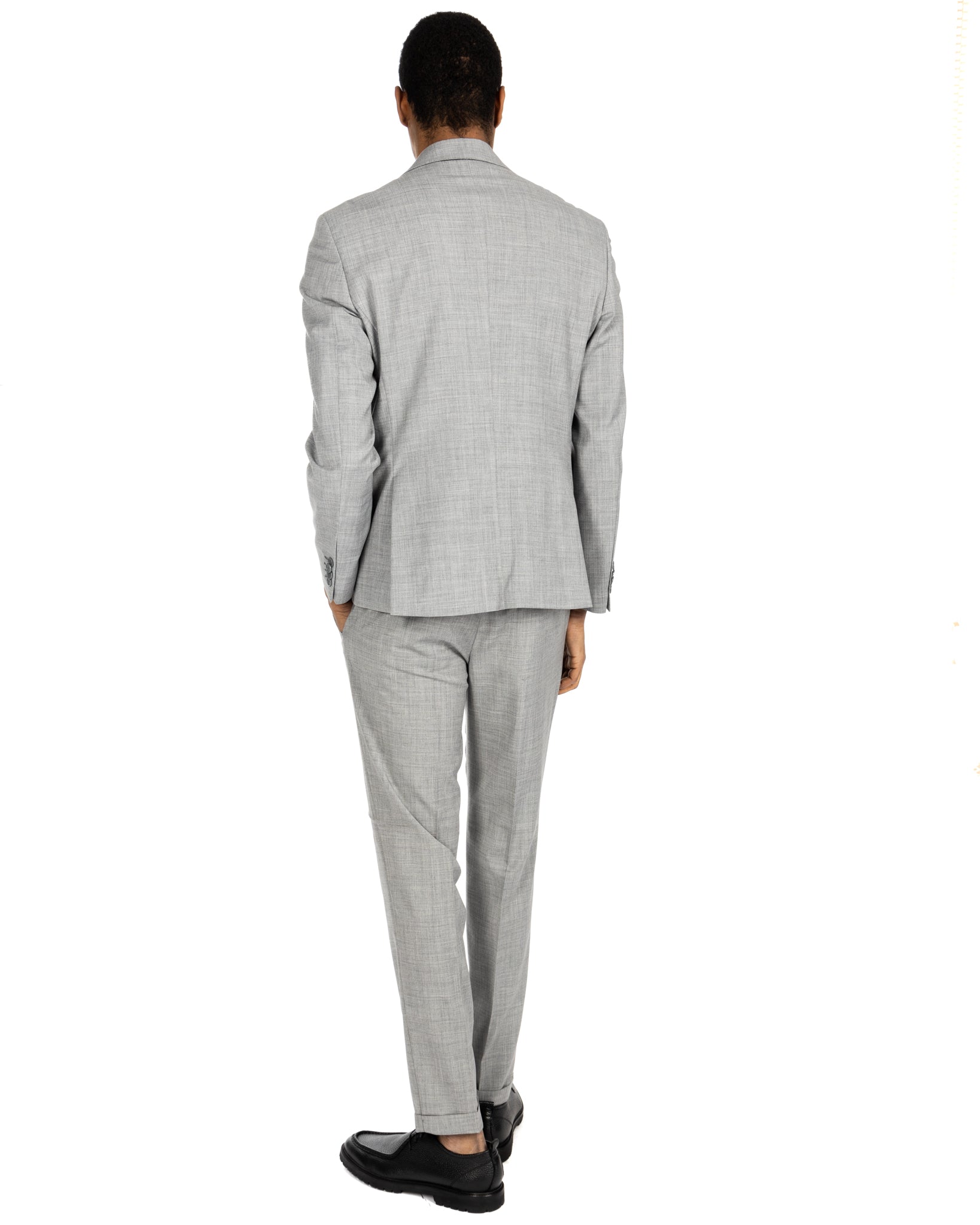 Naples - costume gris en laine mélangée